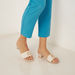 Elle Women's Monogram Print Slide Sandals with Block Heels-Women%27s Heel Sandals-thumbnailMobile-0