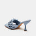 Celeste Women's Weave Detail Slip-On Sandals with Stiletto Heels-Women%27s Heel Sandals-thumbnail-3