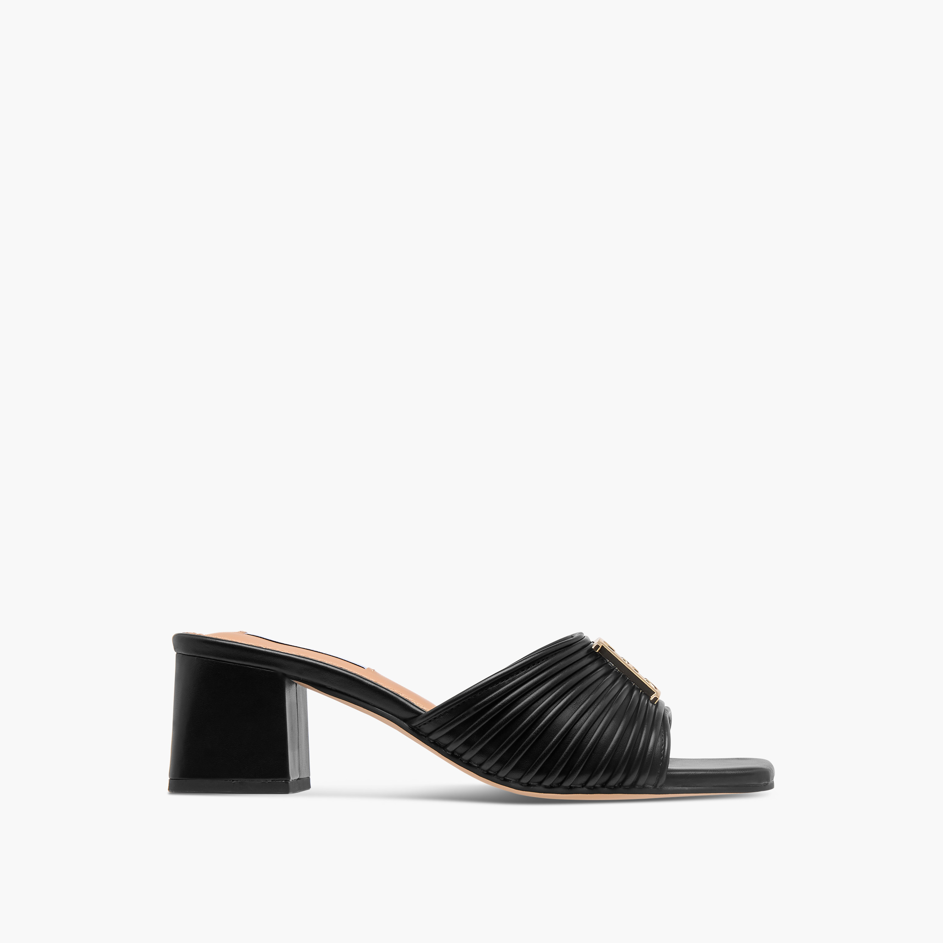 Elle Women's Logo Accent Slip-On Sandals with Block Heels-women-shoes-sandals-heeled-image-3