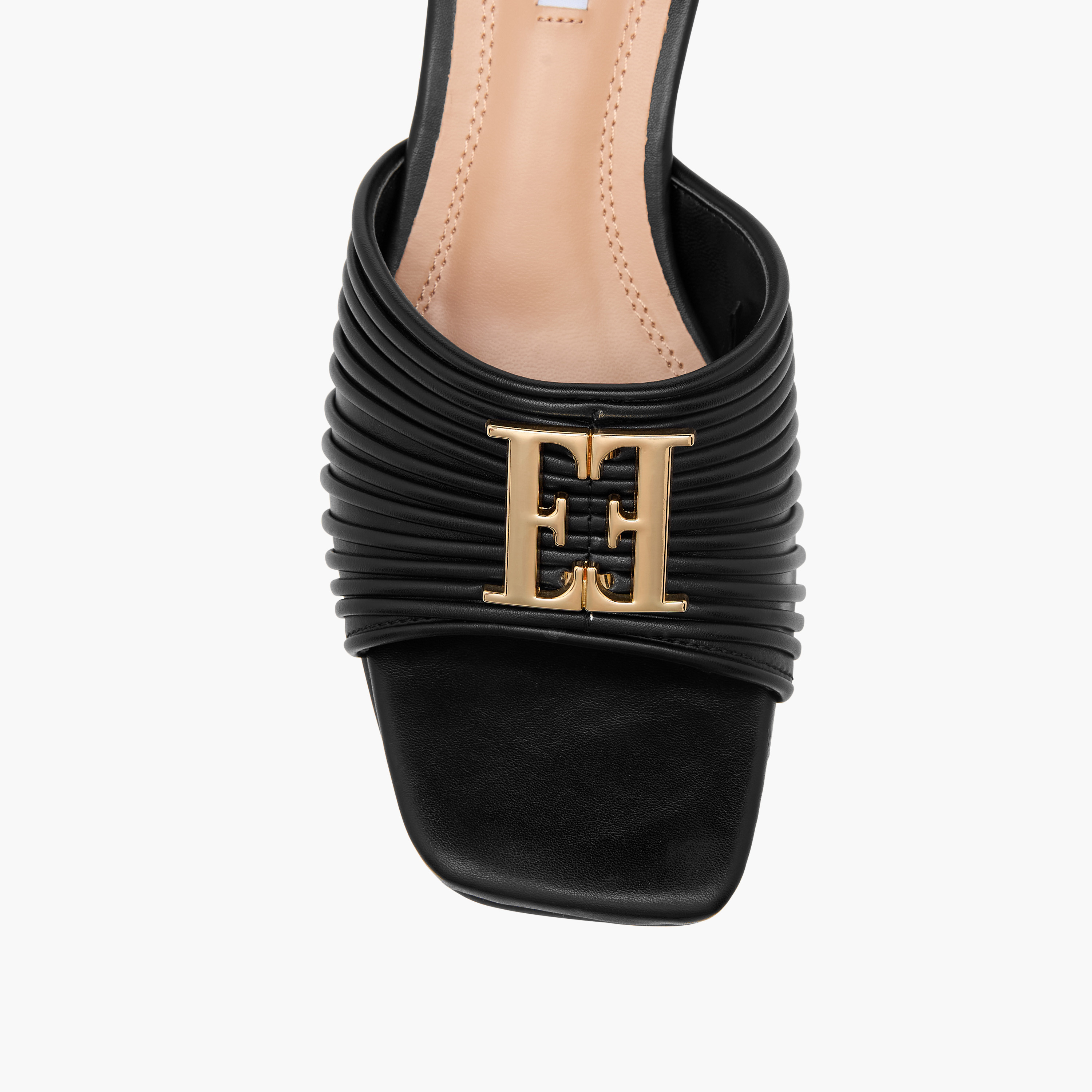 Elle Women's Logo Accent Slip-On Sandals with Block Heels-women-shoes-sandals-heeled-image-4