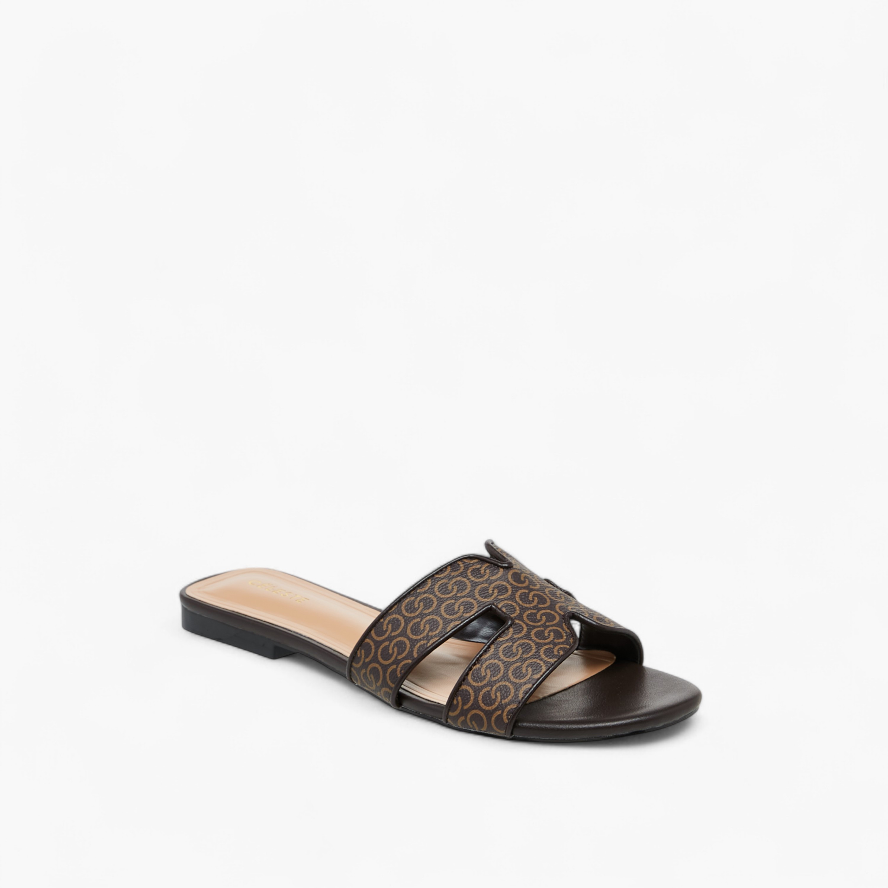 Celeste Women's Monogram Print Slip-On Sandals-women-shoes-flats-sandals-image-2