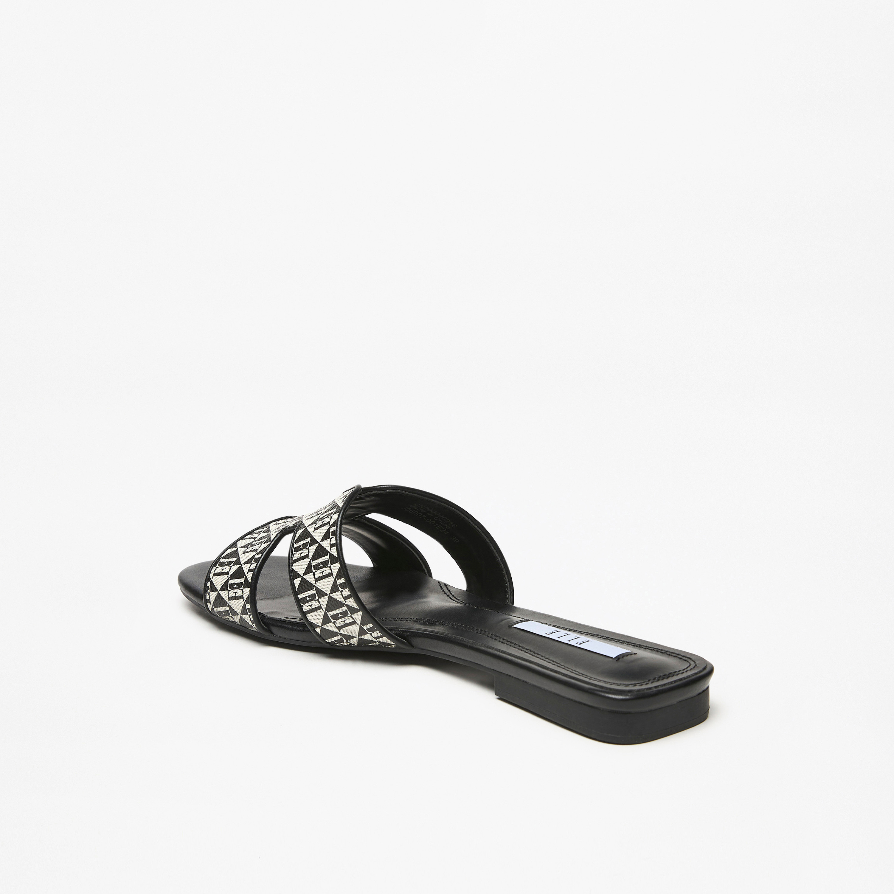 صندل سهل الارتداء بطبعات مونوجرام للنساء من إيل-women-shoes-flats-sandals-image-2