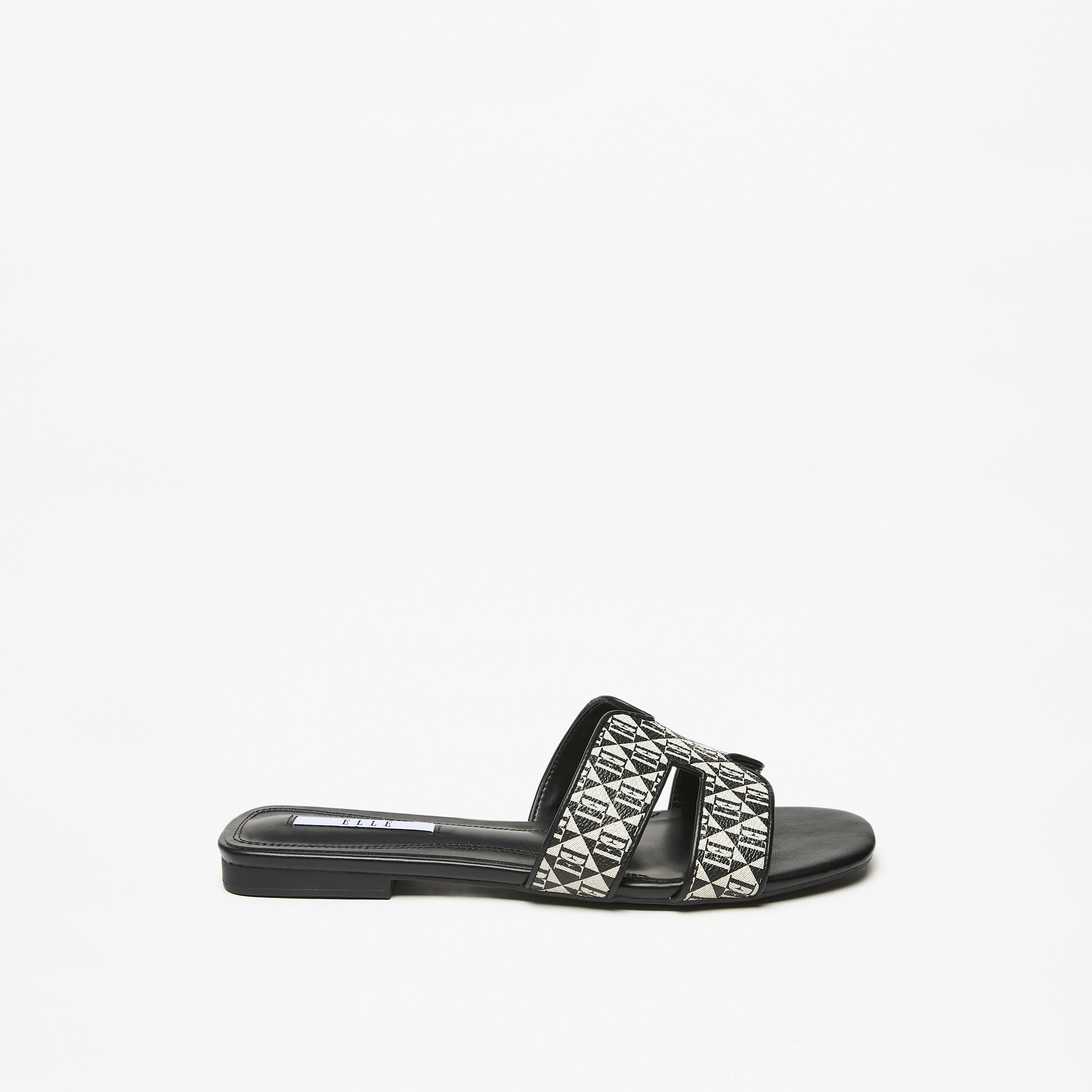 صندل سهل الارتداء بطبعات مونوجرام للنساء من إيل-women-shoes-flats-sandals-image-3