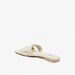 Elle Women's Monogram Embossed Slip-On Sandals-Women%27s Flat Sandals-thumbnailMobile-1