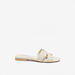 Elle Women's Monogram Embossed Slip-On Sandals-Women%27s Flat Sandals-thumbnailMobile-2