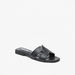 Elle Women's Monogram Embossed Slip-On Sandals-Women%27s Flat Sandals-thumbnail-0