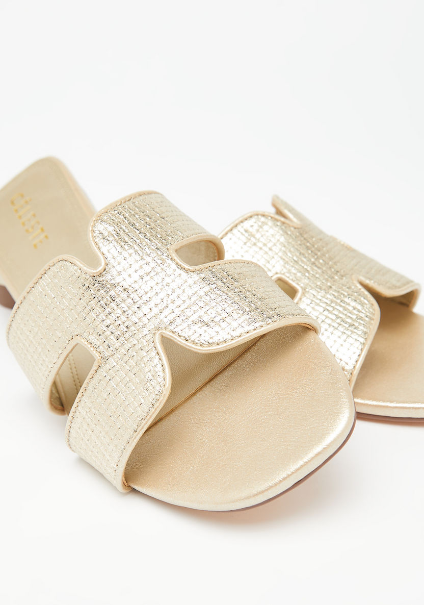Celeste Women's Textured Open Toe Slip-On Sandals-Women%27s Flat Sandals-image-5
