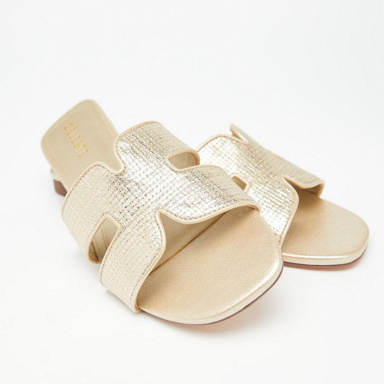 Celeste Women's Textured Open Toe Slip-On Sandals