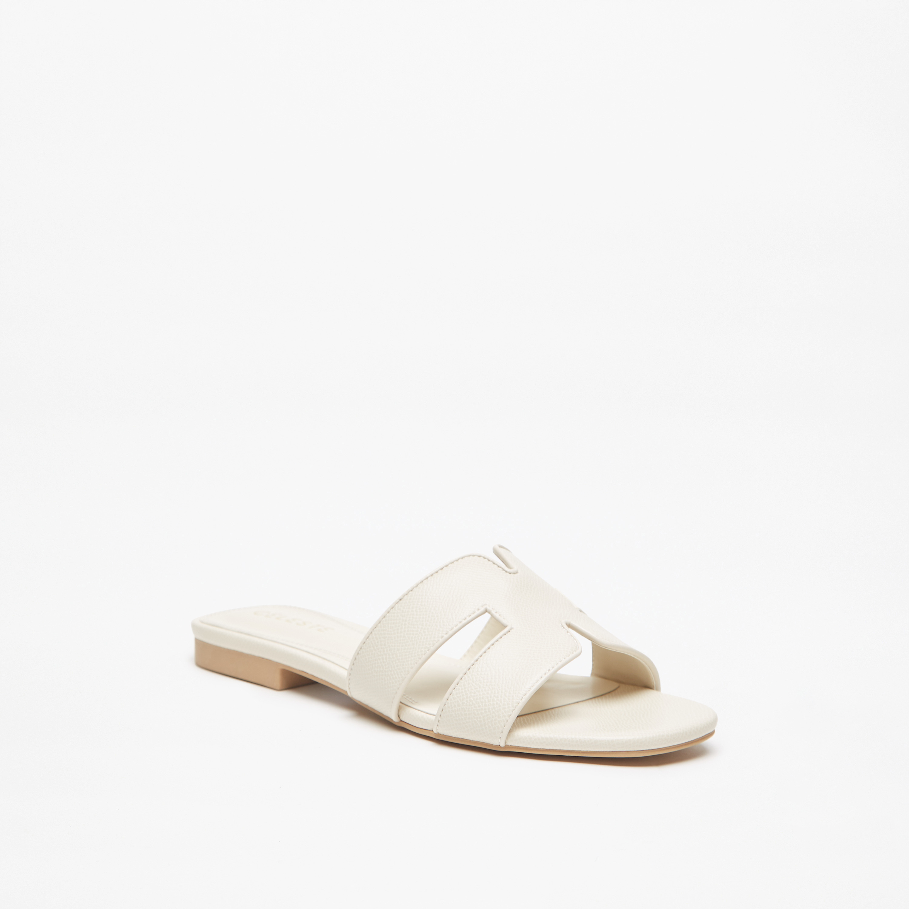 Celeste Women's Textured Open Toe Slip-On Sandals-women-shoes-flats-sandals-image-1