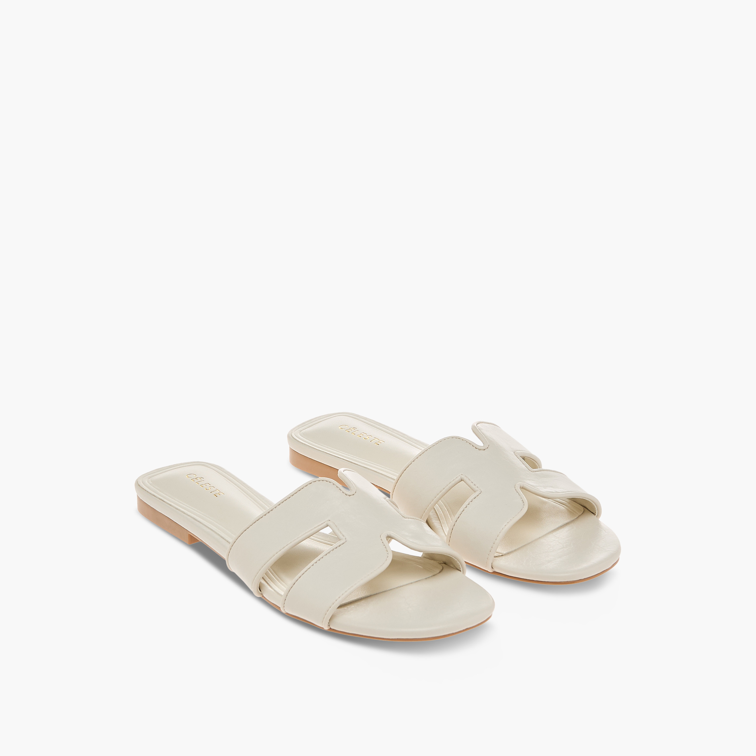 Celeste Women's Solid Slip-On Flat Sandals - J06007-001-women-shoes-flats-sandals-image-1