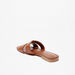 Celeste Women's Textured Open Toe Slip-On Sandals-Women%27s Flat Sandals-thumbnailMobile-1