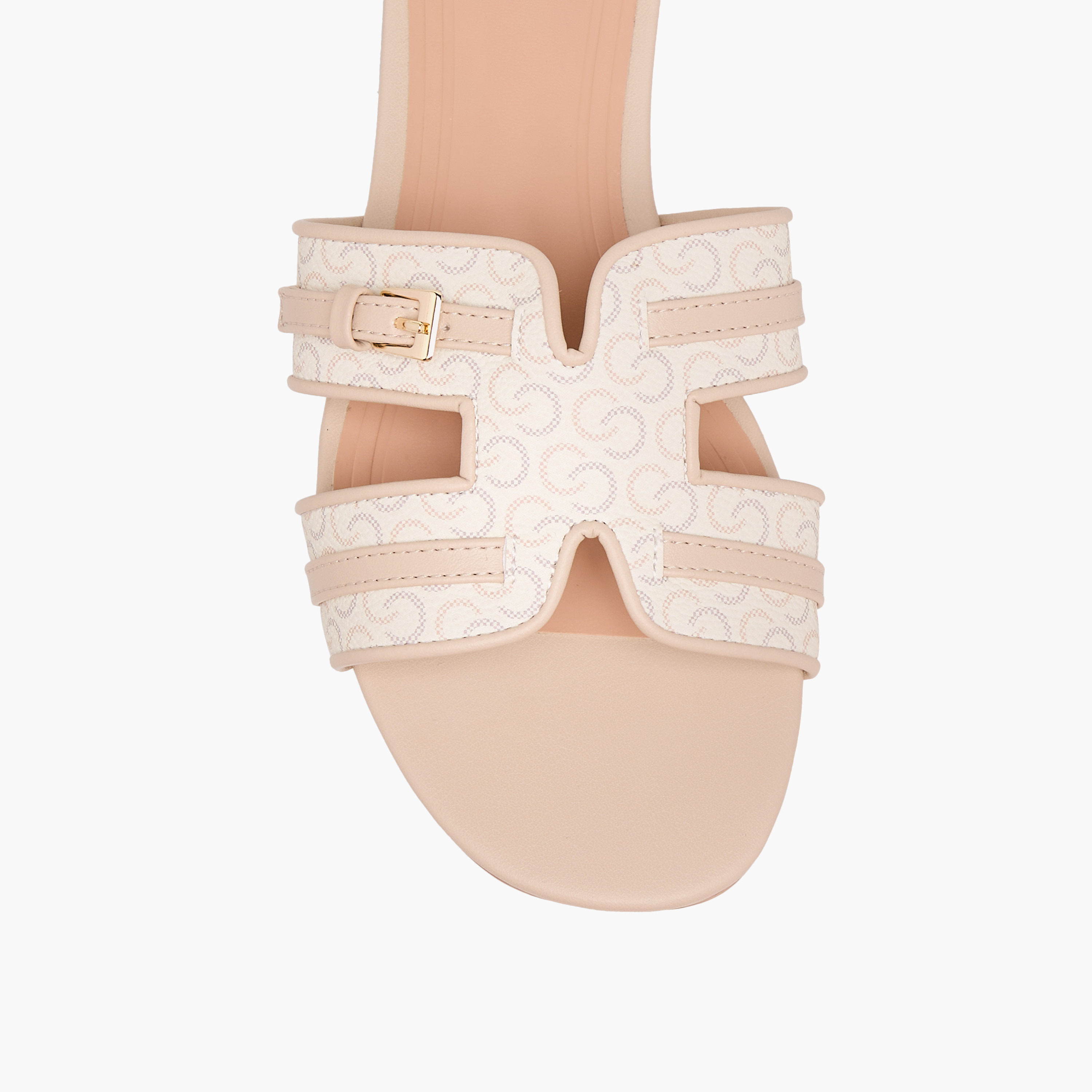 صندل مسطح سهل الارتداء بطبعات مونوجرام للنساء من سيليست-women-shoes-flats-sandals-image-4