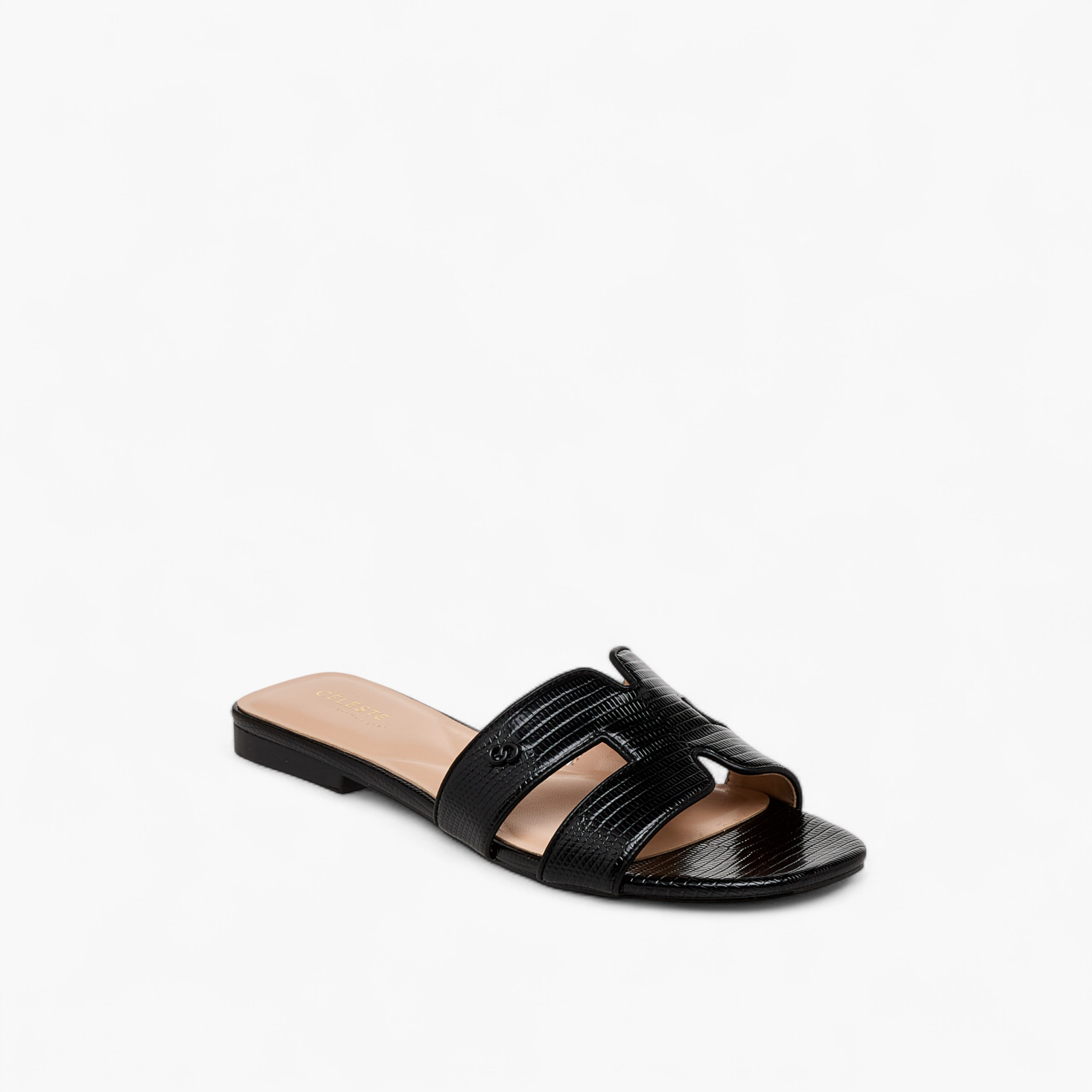 Celeste Women Animal Textured Slide Sandals-women-shoes-flats-sandals-image-2