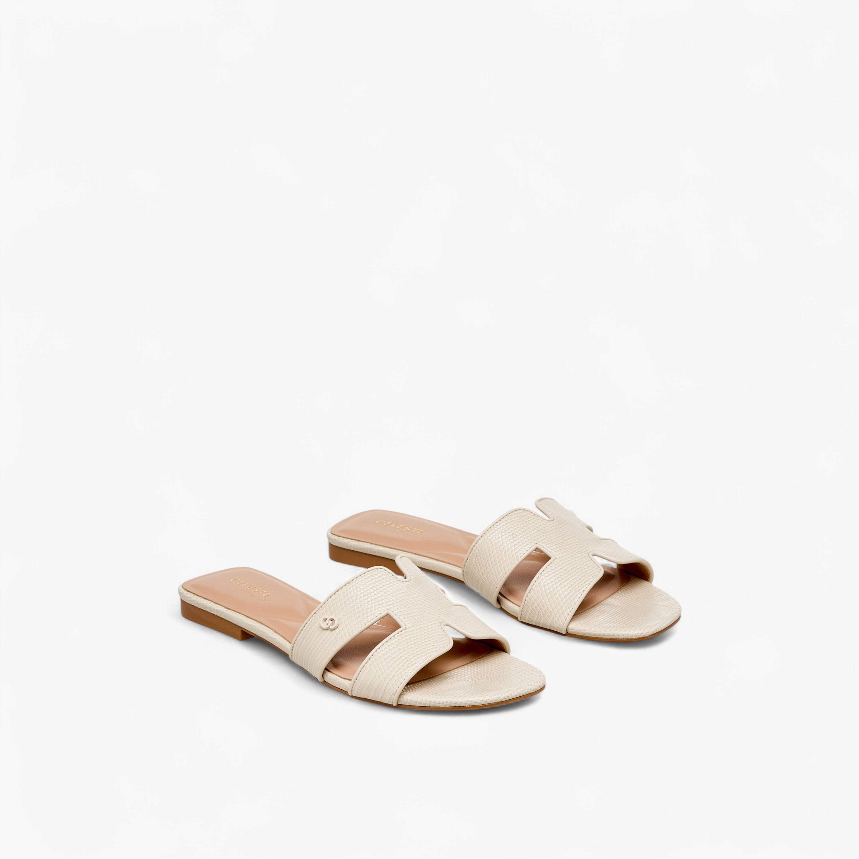 Celeste Women Animal Textured Slide Sandals-women-shoes-flats-sandals-image-1