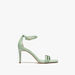 ELLE Women's Monogram Embossed Stiletto Heels with Ankle Strap Closure-Women%27s Heel Sandals-thumbnailMobile-1