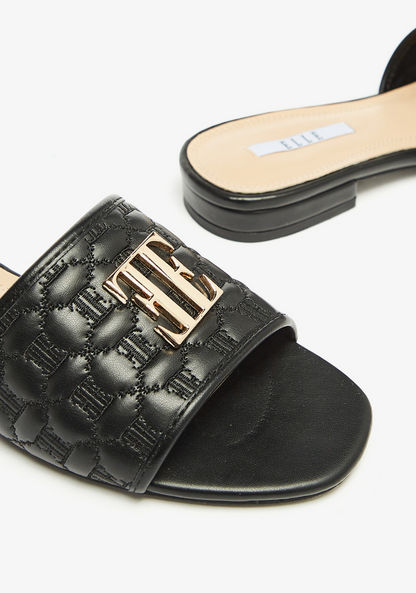 Elle Women's Quilted Slip-On Sandals-Women%27s Flat Sandals-image-2
