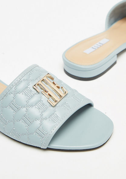 Elle Women's Quilted Slip-On Sandals-Women%27s Flat Sandals-image-3