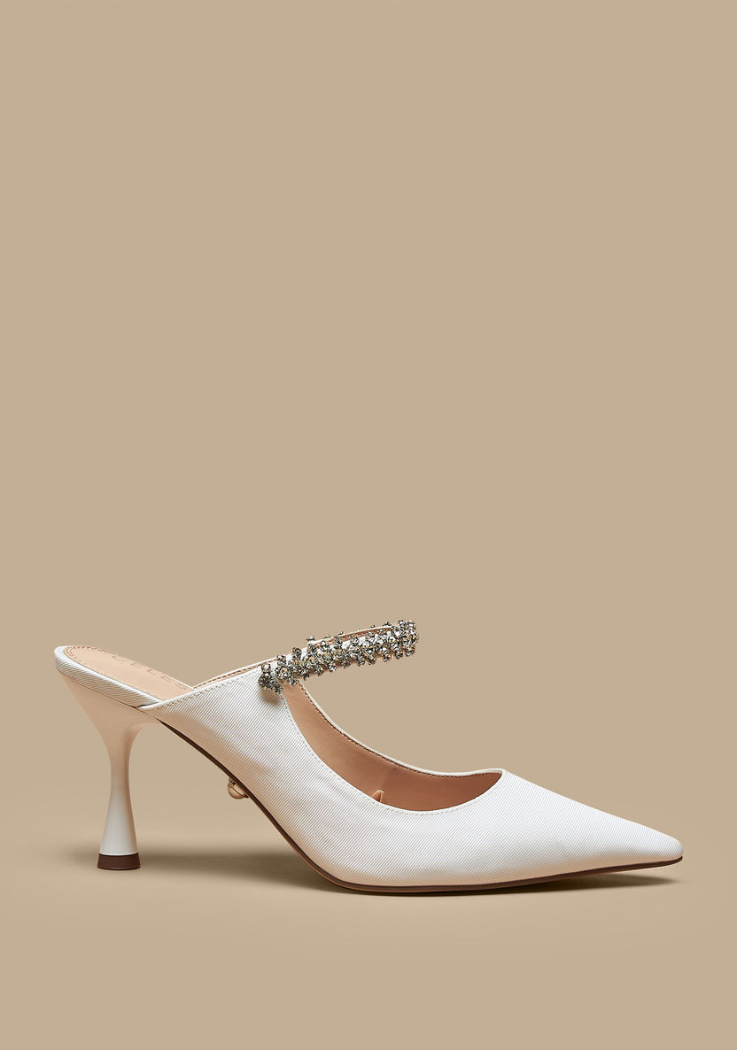 Celeste Women's Embellished Mules with Stiletto Heels-Women%27s Heel Shoes-image-3