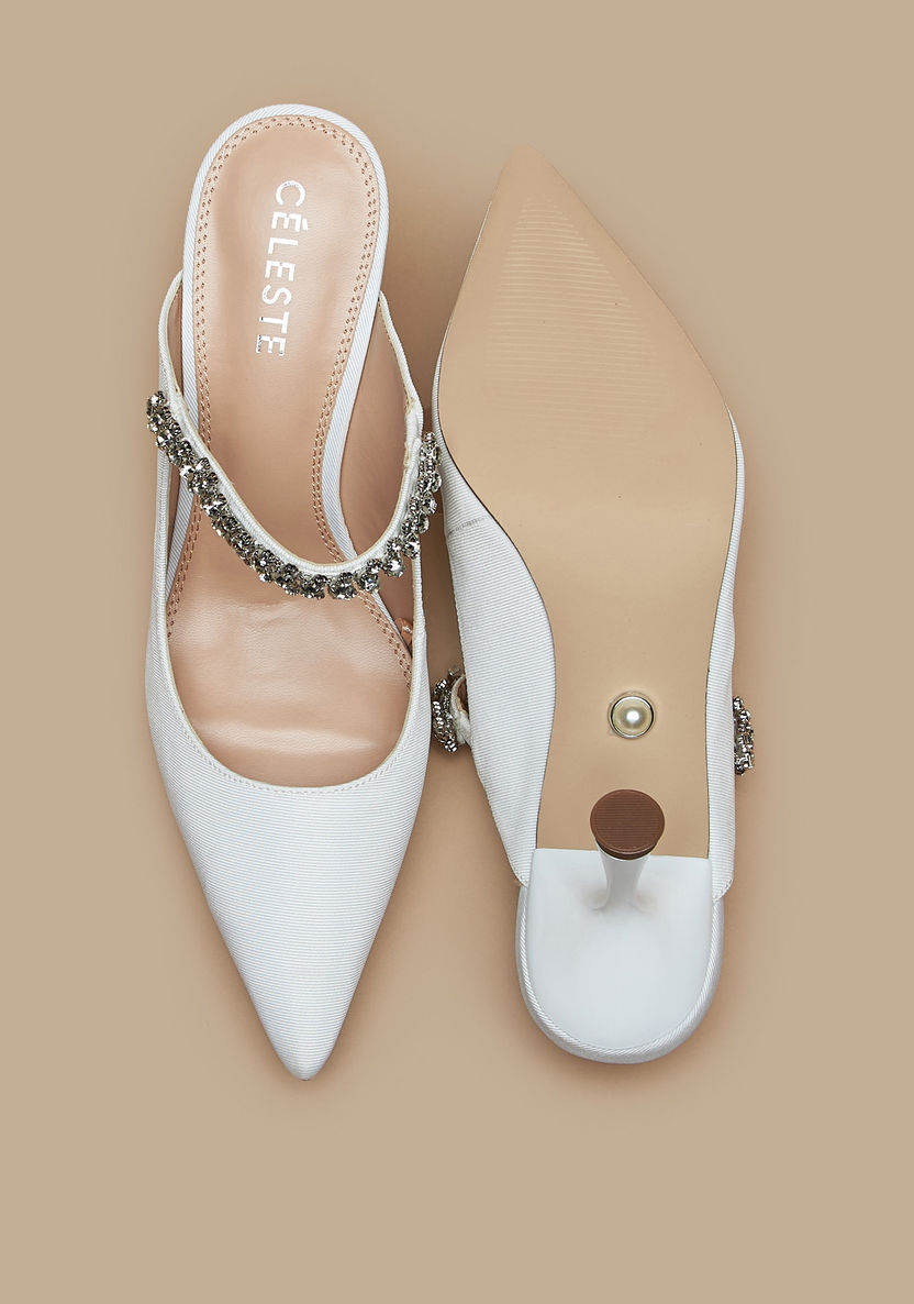 Celeste Women's Embellished Mules with Stiletto Heels-Women%27s Heel Shoes-image-4