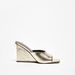 Haadana Textured Square Toe Slip-On Sandals with Wedge Heels-Women%27s Heel Sandals-thumbnailMobile-0
