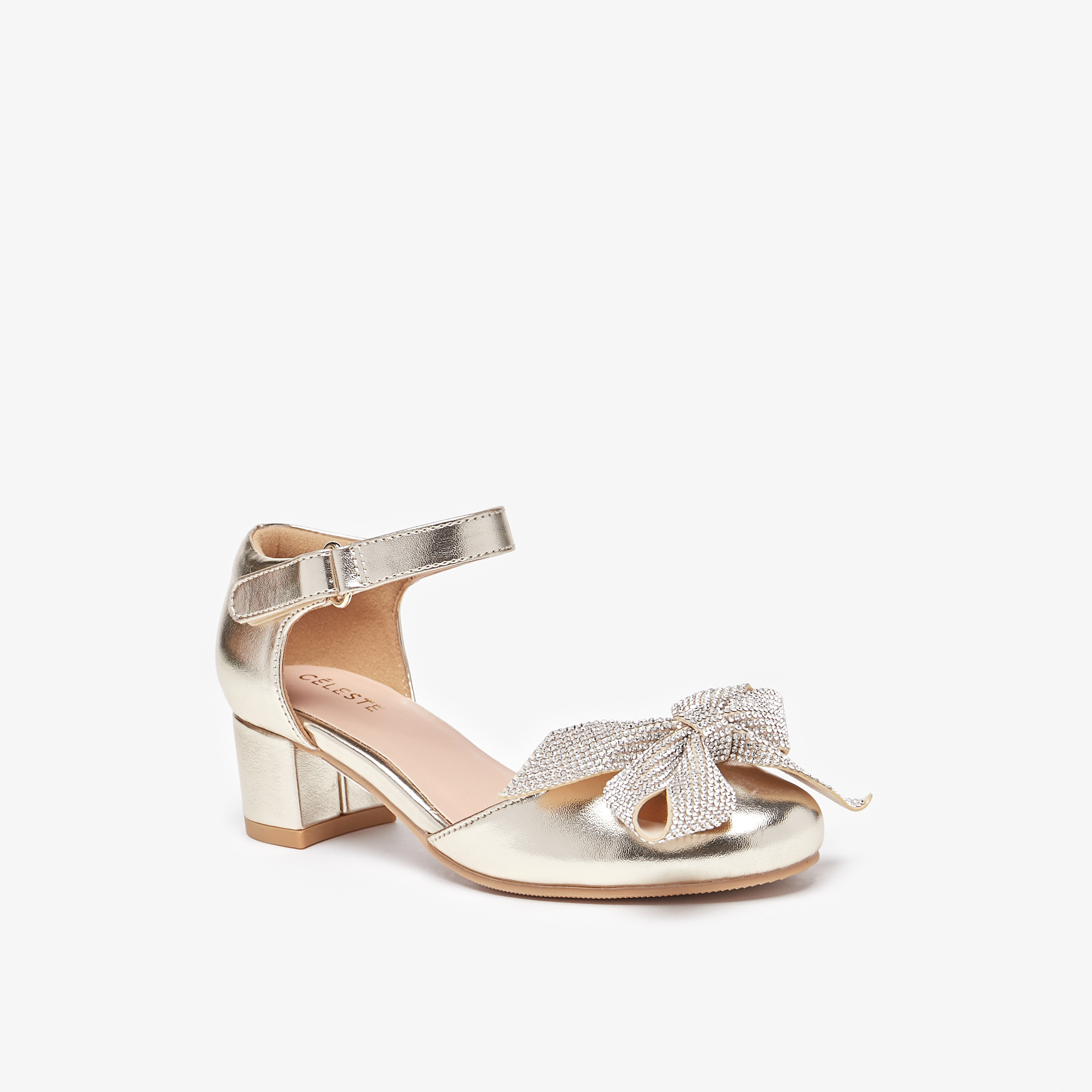 حذاء باليرينا بكعب سميك وفيونكة للبنات من سيليست-girls-shoes-sandals-image-1