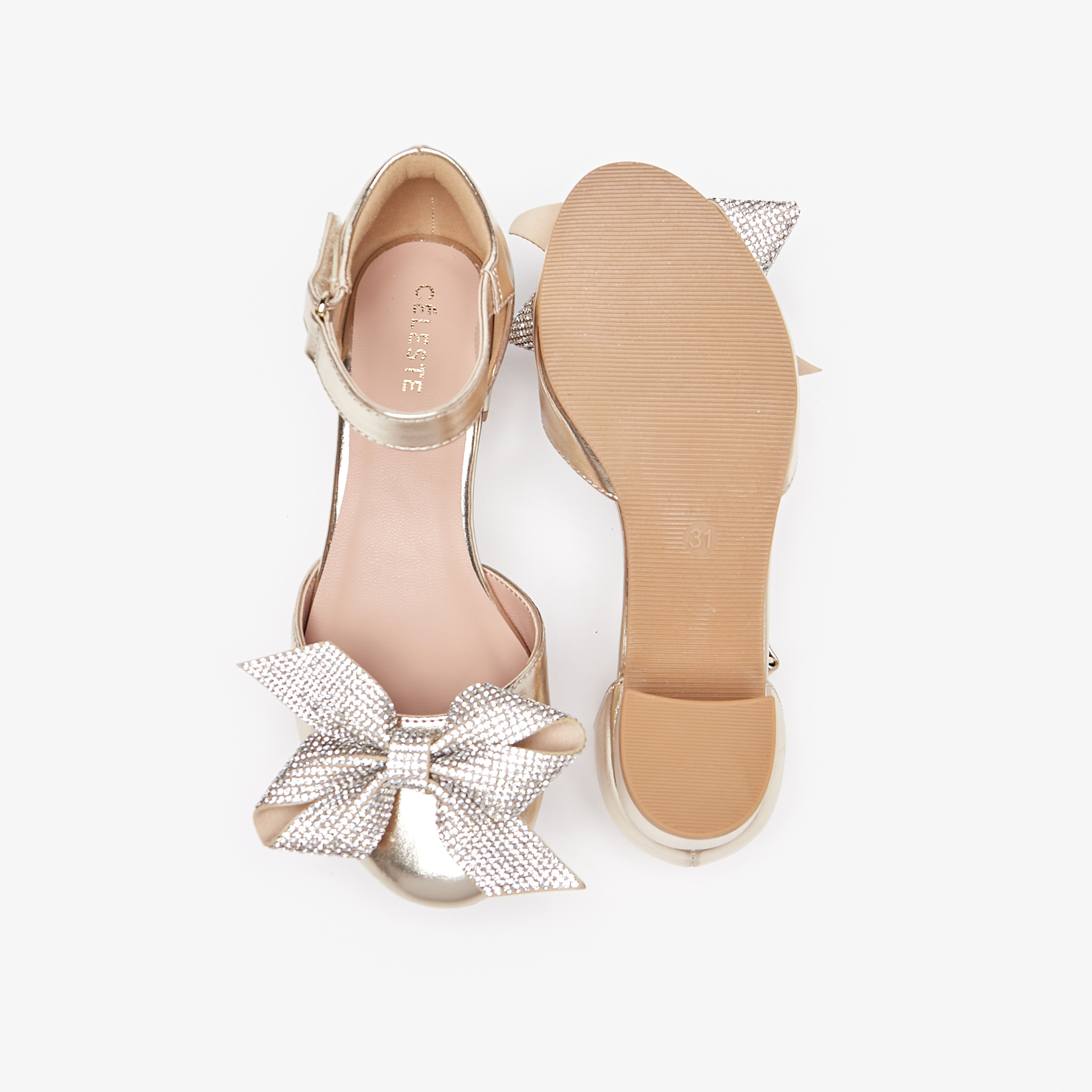 حذاء باليرينا بكعب سميك وفيونكة للبنات من سيليست-girls-shoes-sandals-image-4