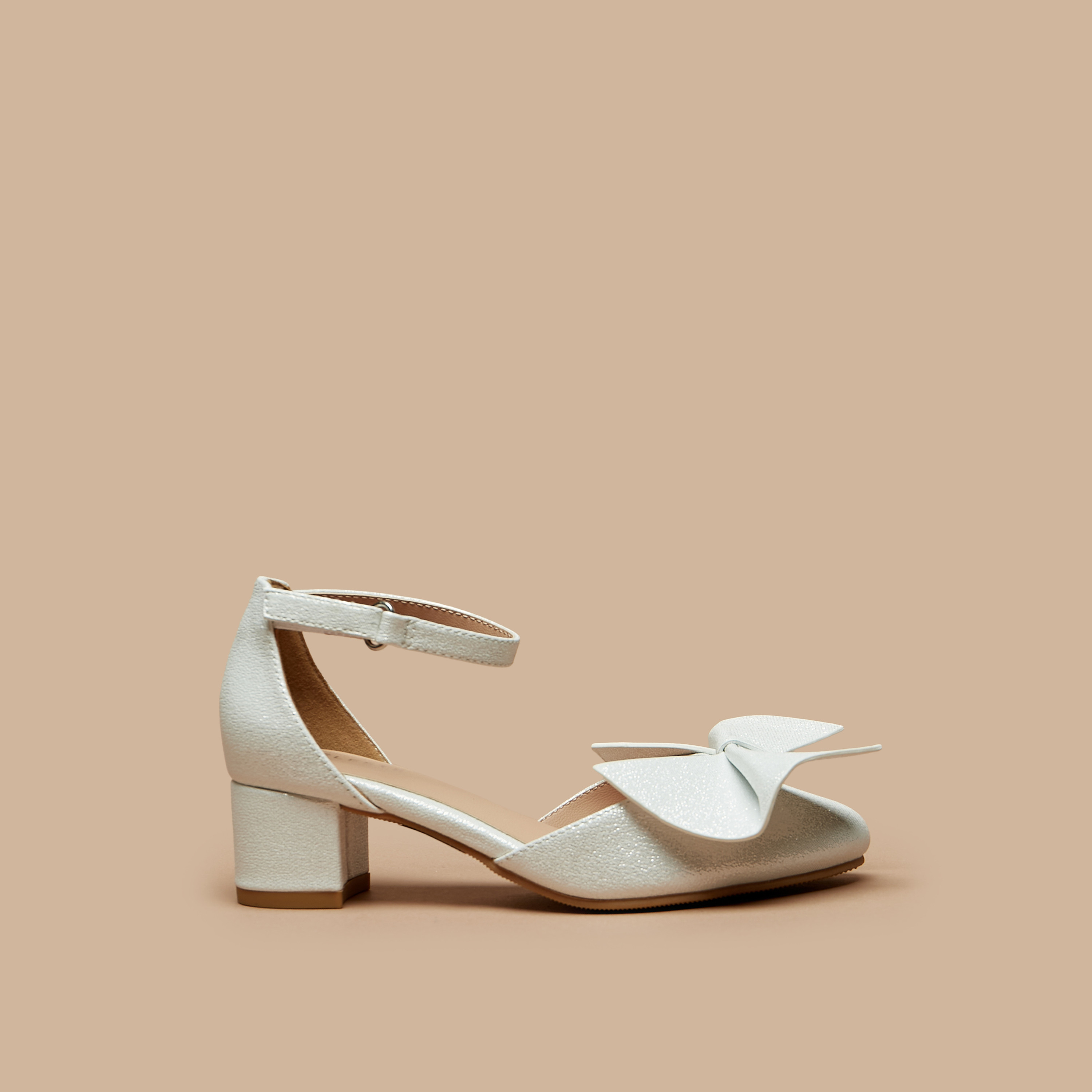 حذاء باليرينا بحزام حول الكاحل وكعب سميك وفيونكة من سيليست-girls-shoes-sandals-image-3