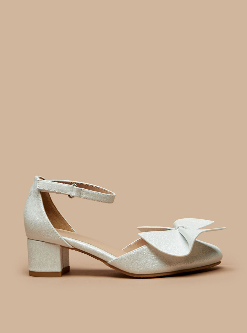 حذاء باليرينا بحزام حول الكاحل وكعب سميك وفيونكة من سيليست-girls-shoes-sandals-image-3