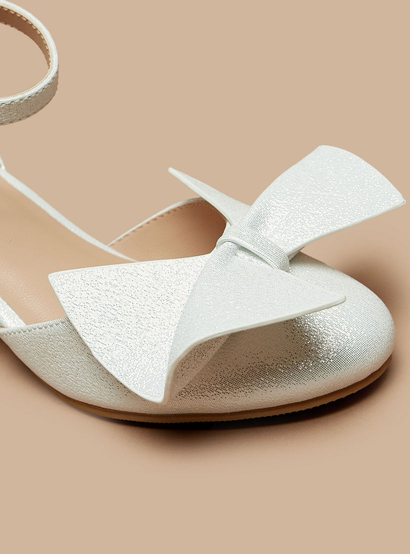 حذاء باليرينا بحزام حول الكاحل وكعب سميك وفيونكة من سيليست-girls-shoes-sandals-image-5