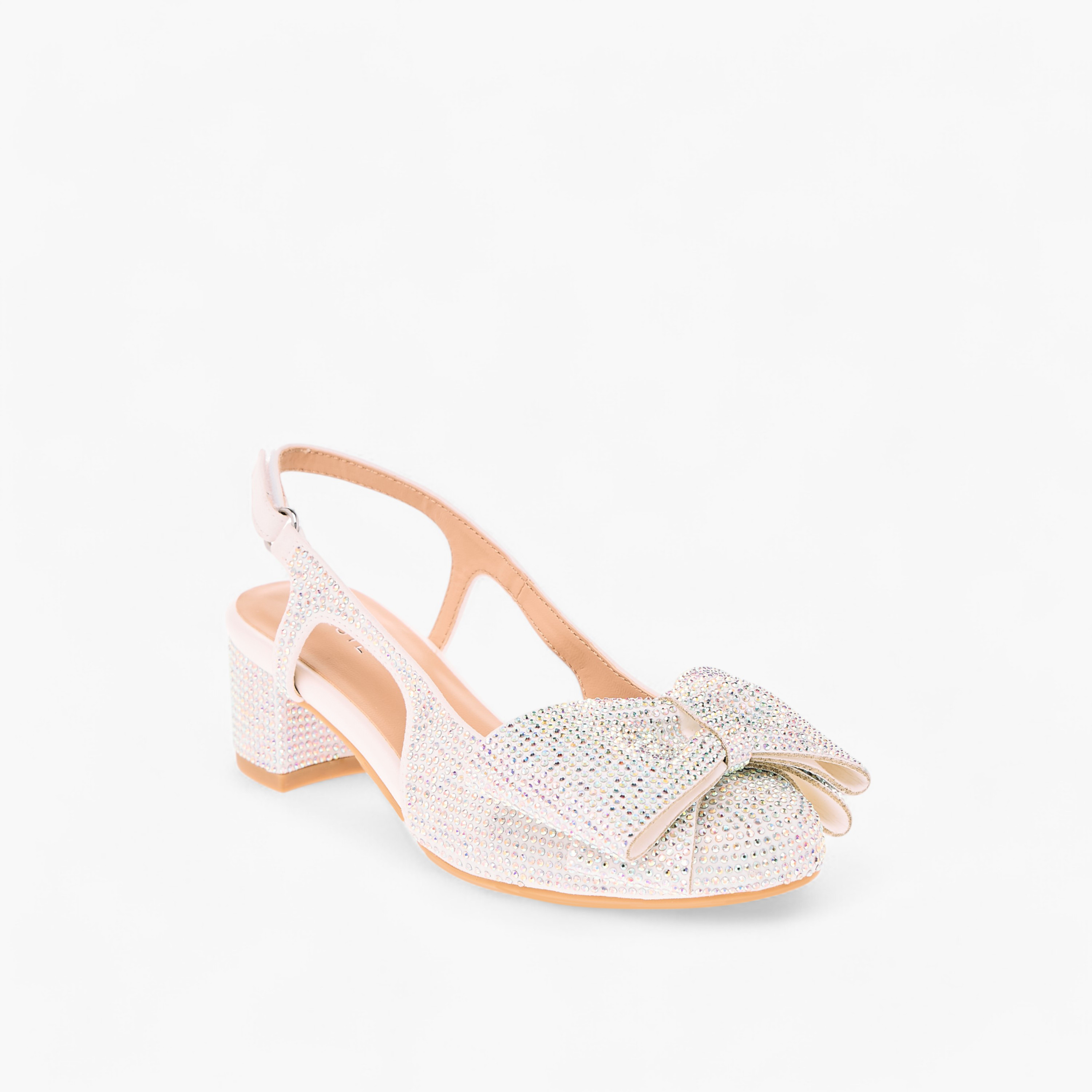 Celeste Girl's Bow Accent Block Heeled Sandals with Hook and Loop Closure-girls-shoes-sandals-image-2