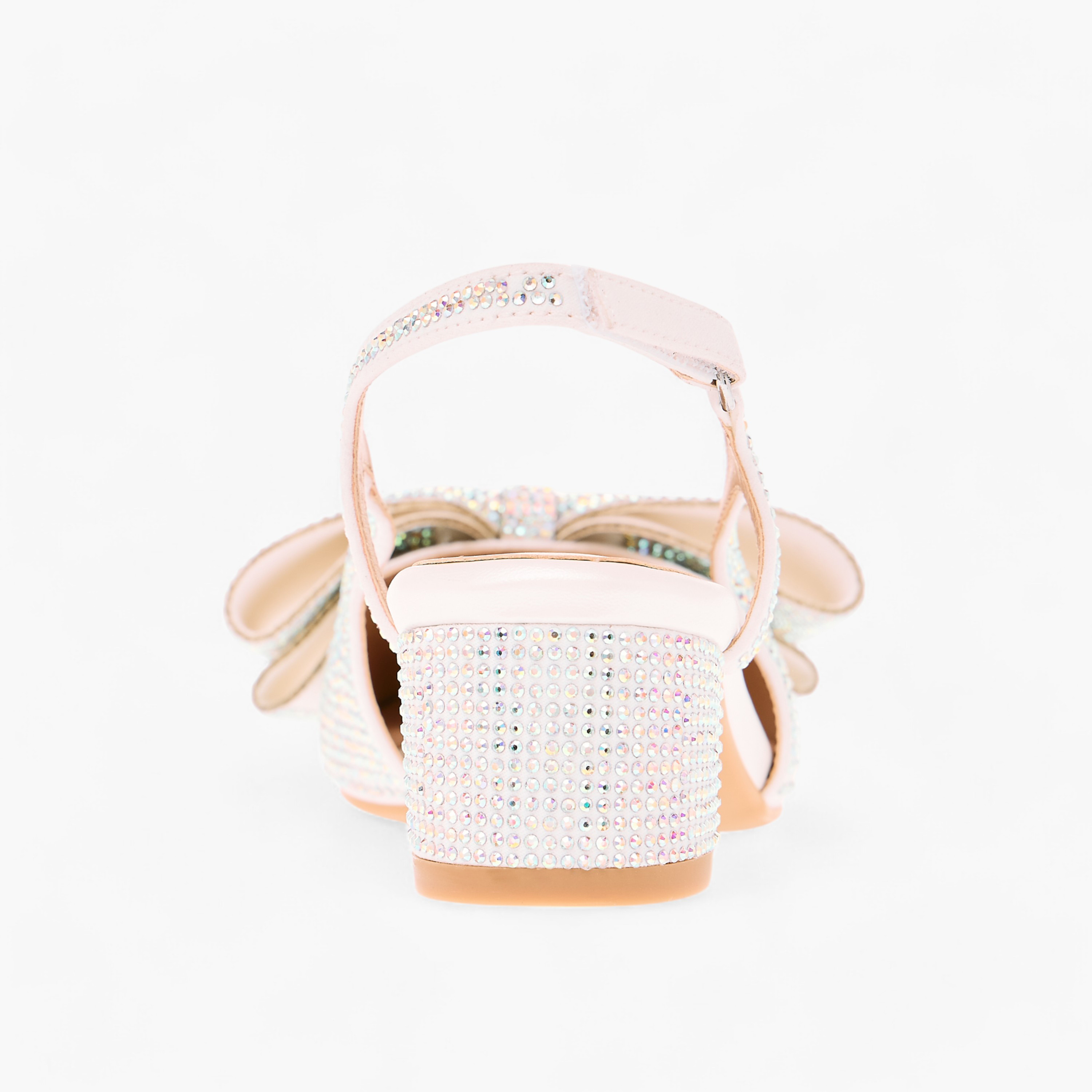 Celeste Girl's Bow Accent Block Heeled Sandals with Hook and Loop Closure-girls-shoes-sandals-image-5