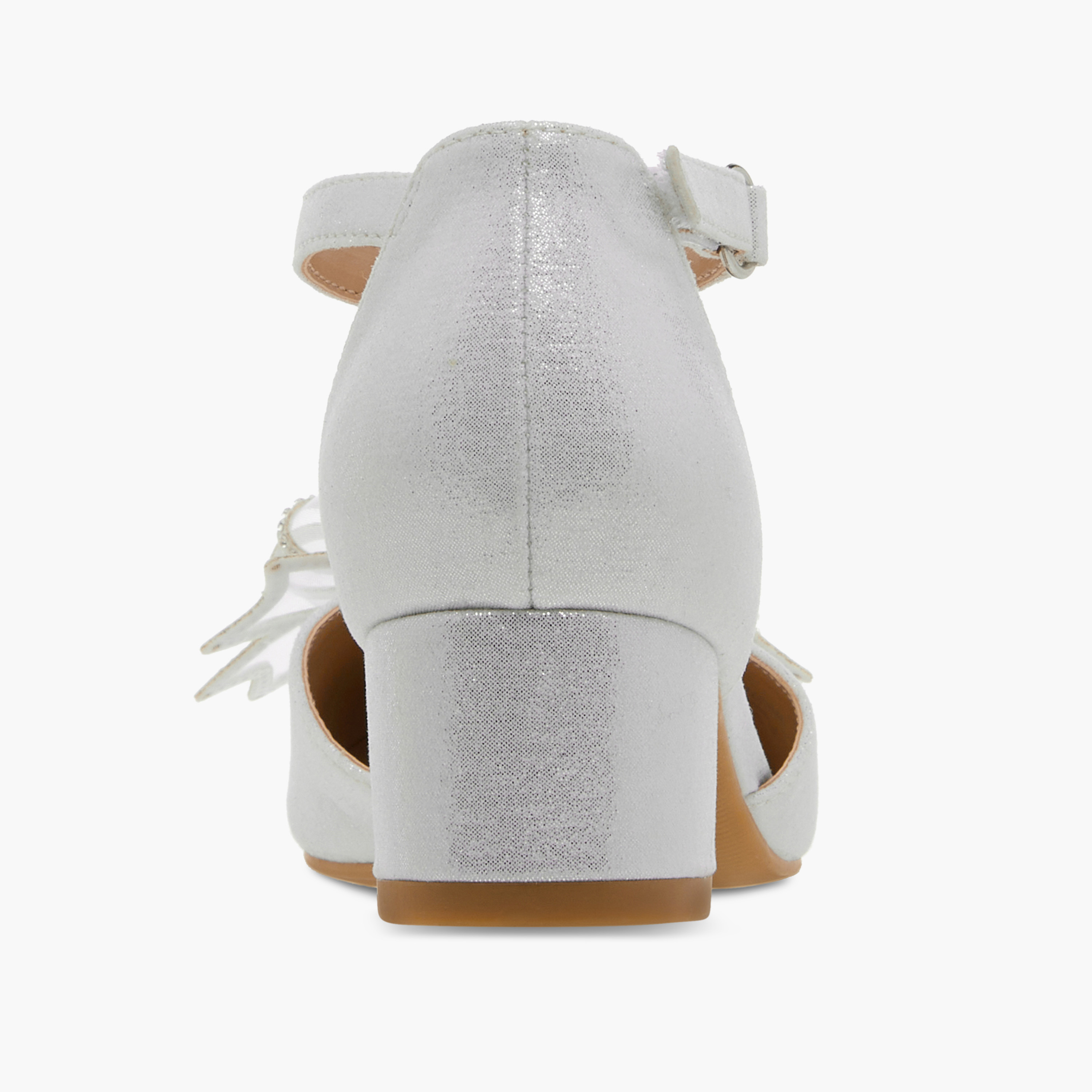 Celeste Bow Embellished Closed Feet Shoes with Hook and Loop Closure-girls-shoes-ballerinas-image-5