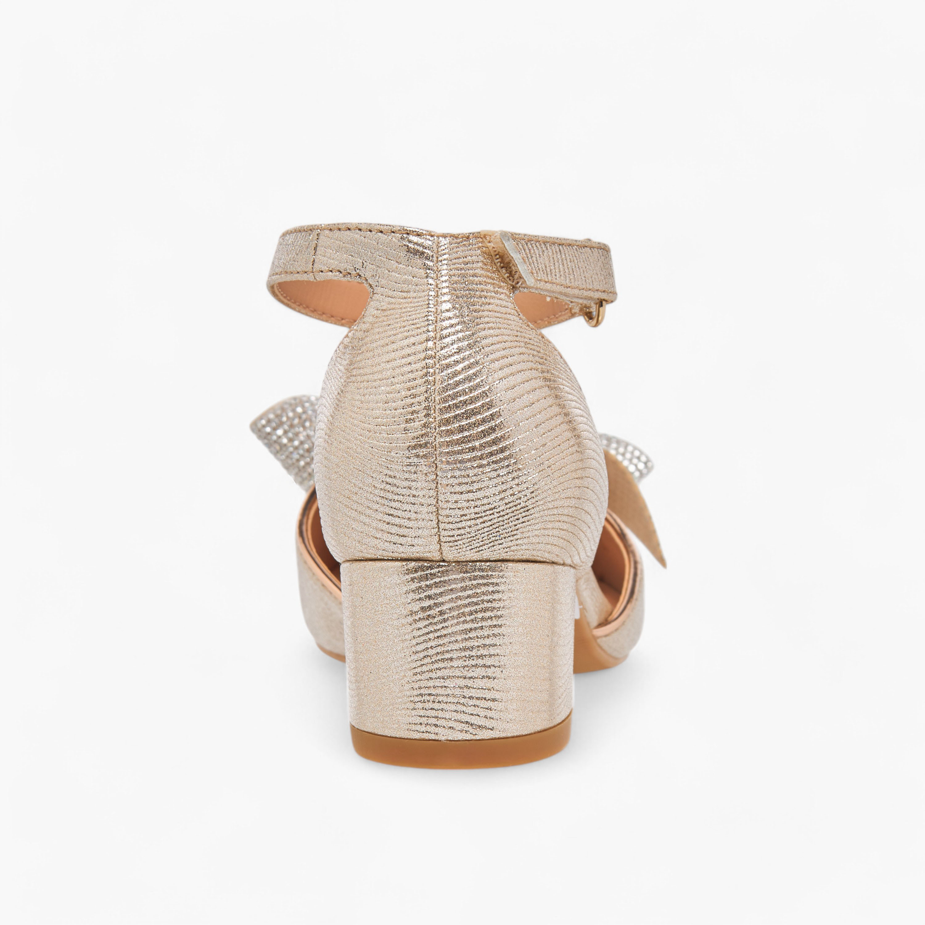 حذاء بكعب سميك مزيّن بفيونكة وشريط إغلاق لاصق للبنات من سيليست-girls-shoes-sandals-image-5