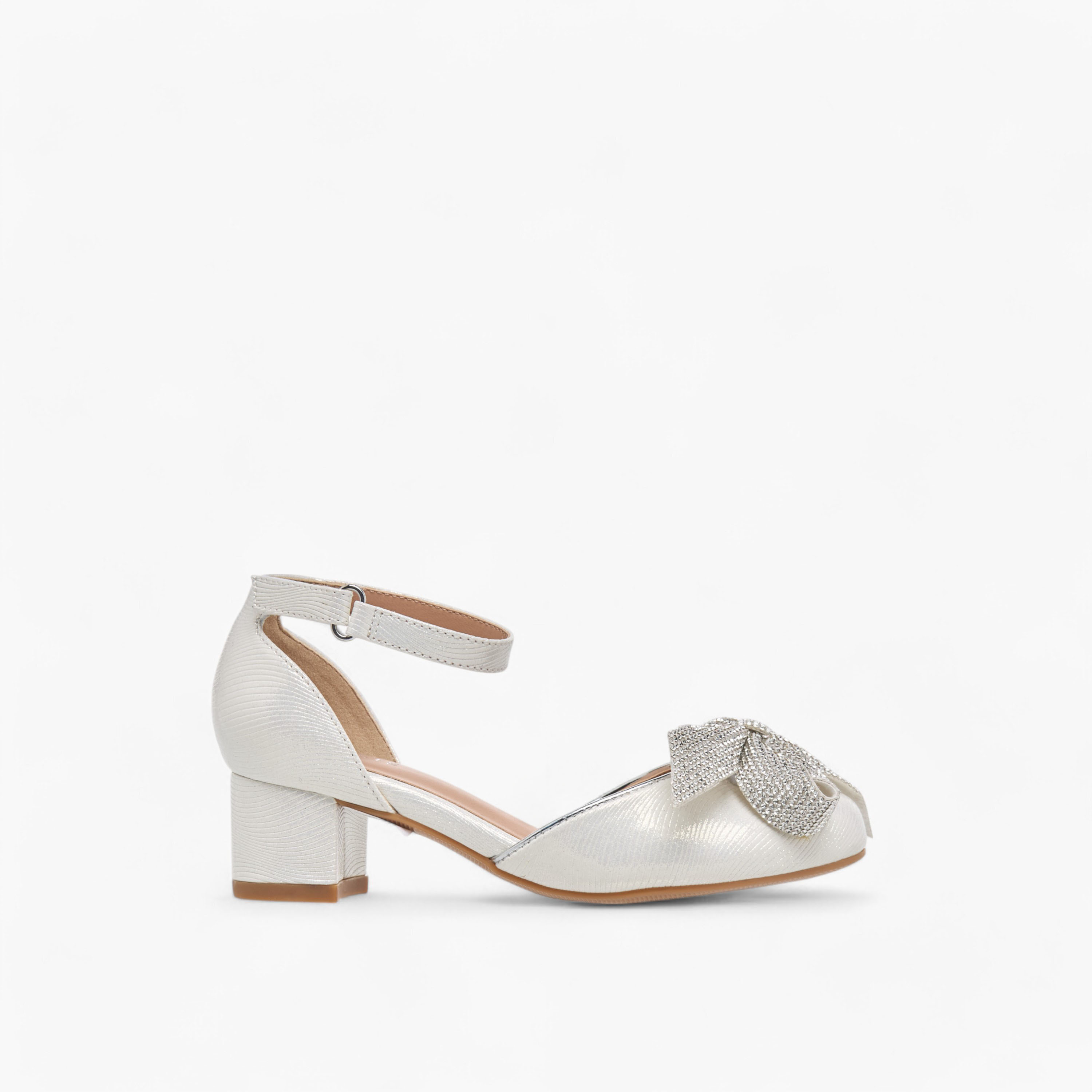 حذاء بكعب سميك مزيّن بفيونكة وشريط إغلاق لاصق للبنات من سيليست-girls-shoes-sandals-image-3