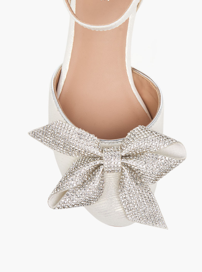 حذاء بكعب سميك مزيّن بفيونكة وشريط إغلاق لاصق للبنات من سيليست-girls-shoes-sandals-image-4