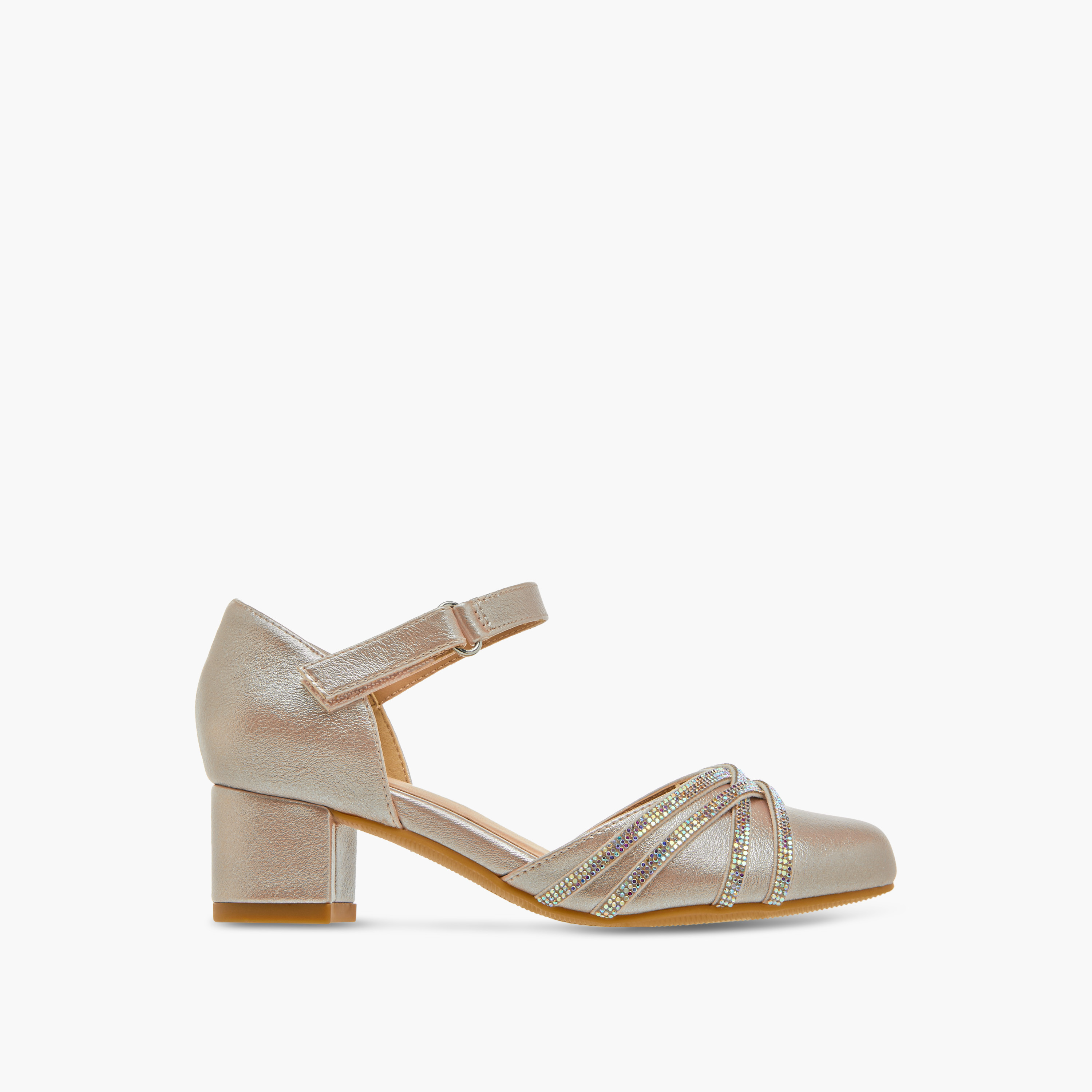 حذاء مزين بكعب سميك وشريط إغلاق لاصق للبنات من سيليست-girls-shoes-ballerinas-image-3
