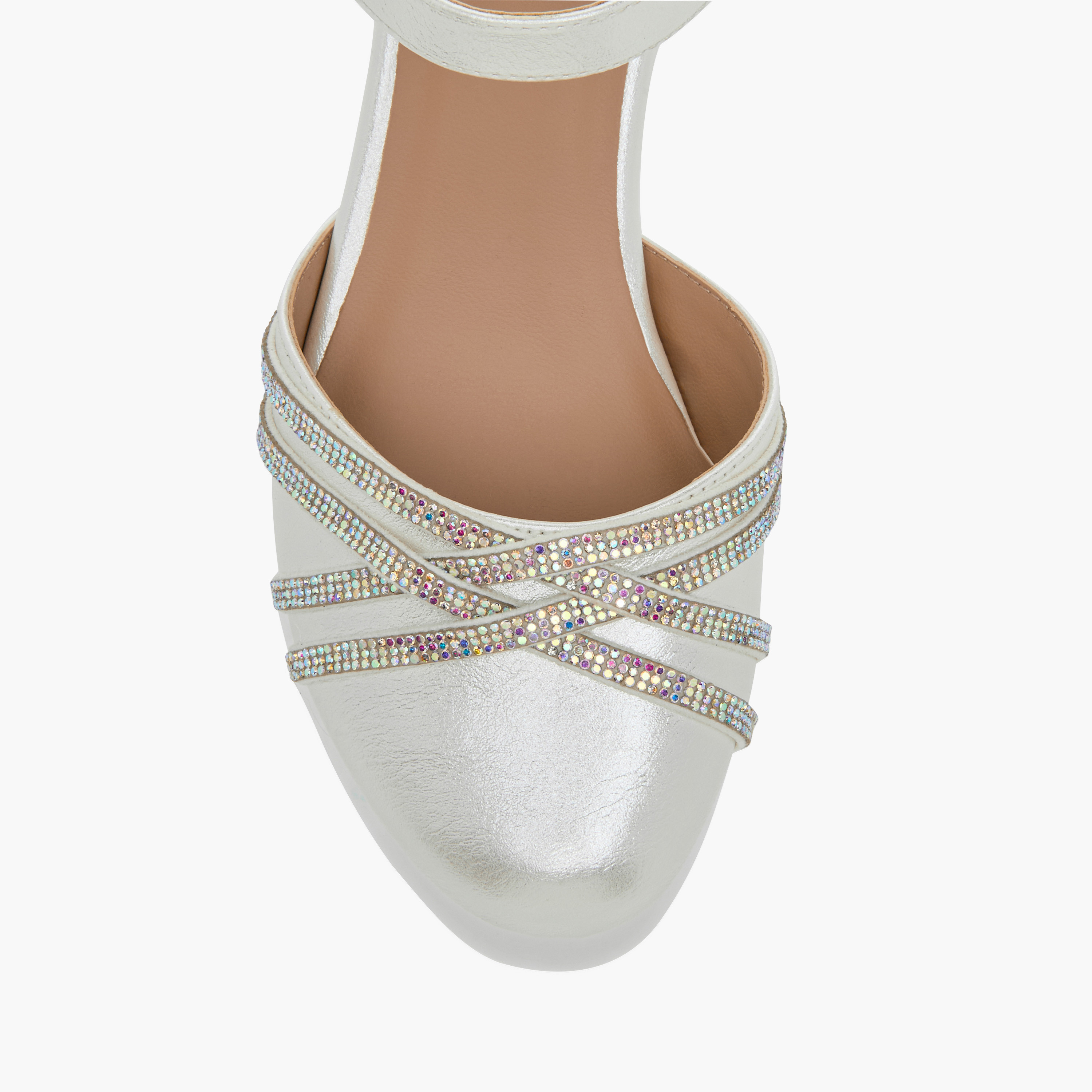 Celeste Girls Embellished Block Heel Shoes with Hook and Loop Closure-girls-shoes-ballerinas-image-4