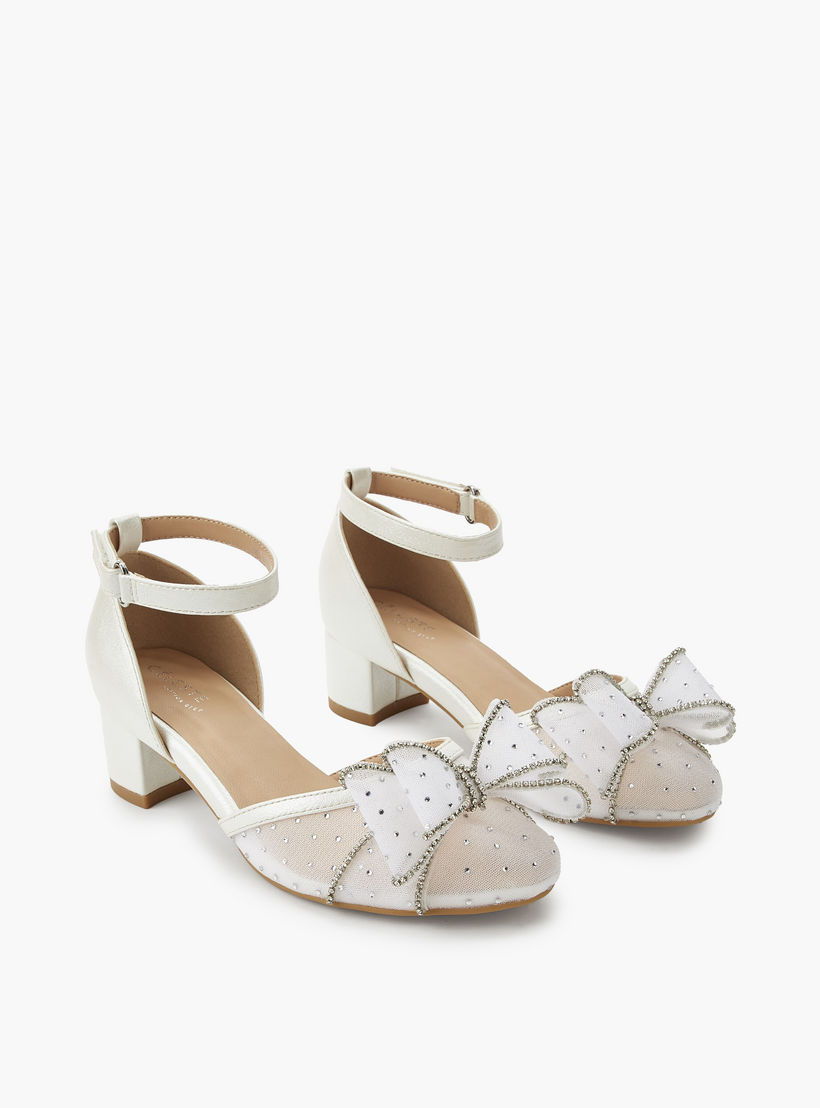 حذاء مزين بكعب سميك للبنات من سيليست-girls-shoes-sandals-image-1