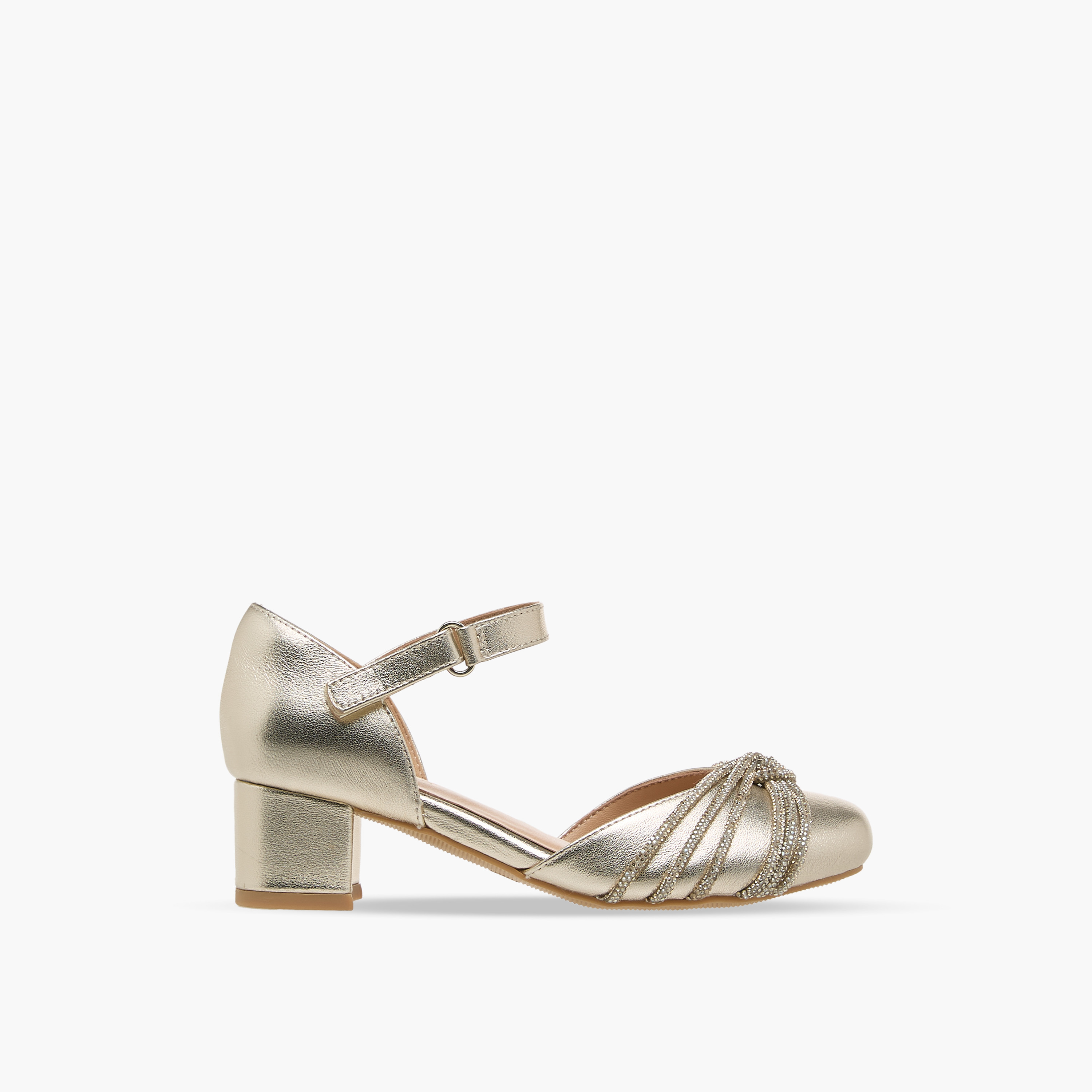 Pablosky Girls Embellished Block Heel Shoes-girls-shoes-sandals-image-3