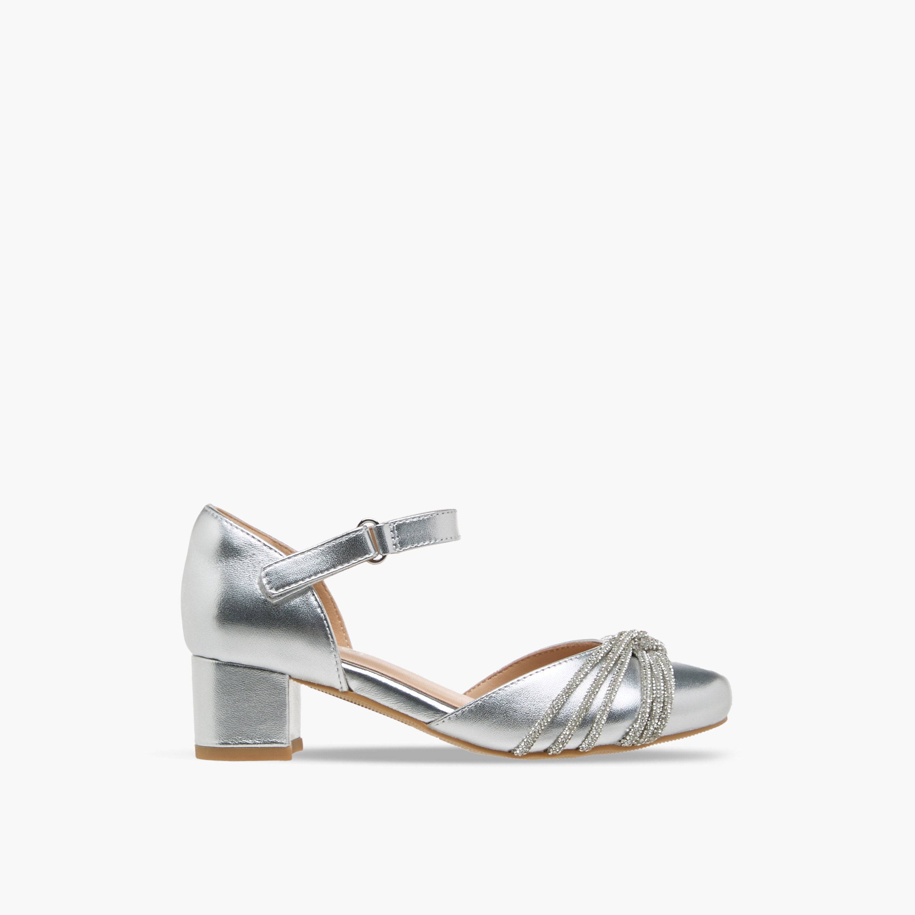 Pablosky Girls Embellished Block Heel Shoes-girls-shoes-sandals-image-3