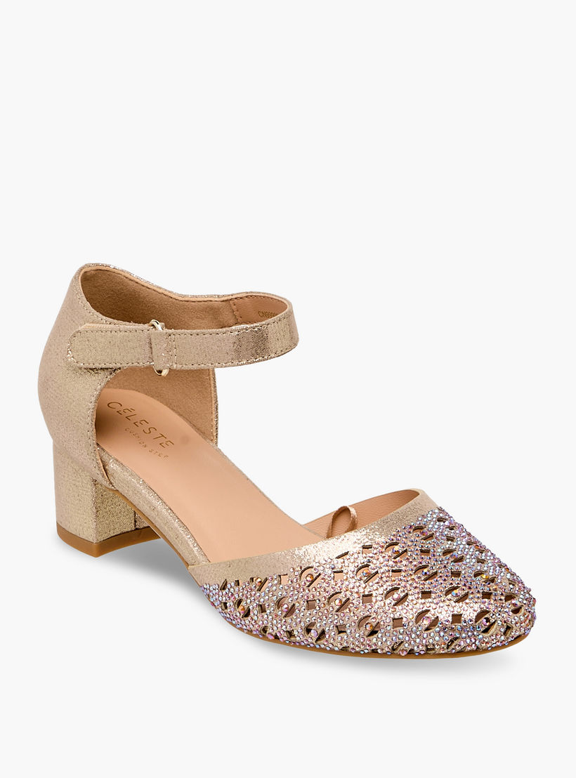 صندل مزين بكعب سميك للبنات من سيليست-girls-shoes-sandals-image-2