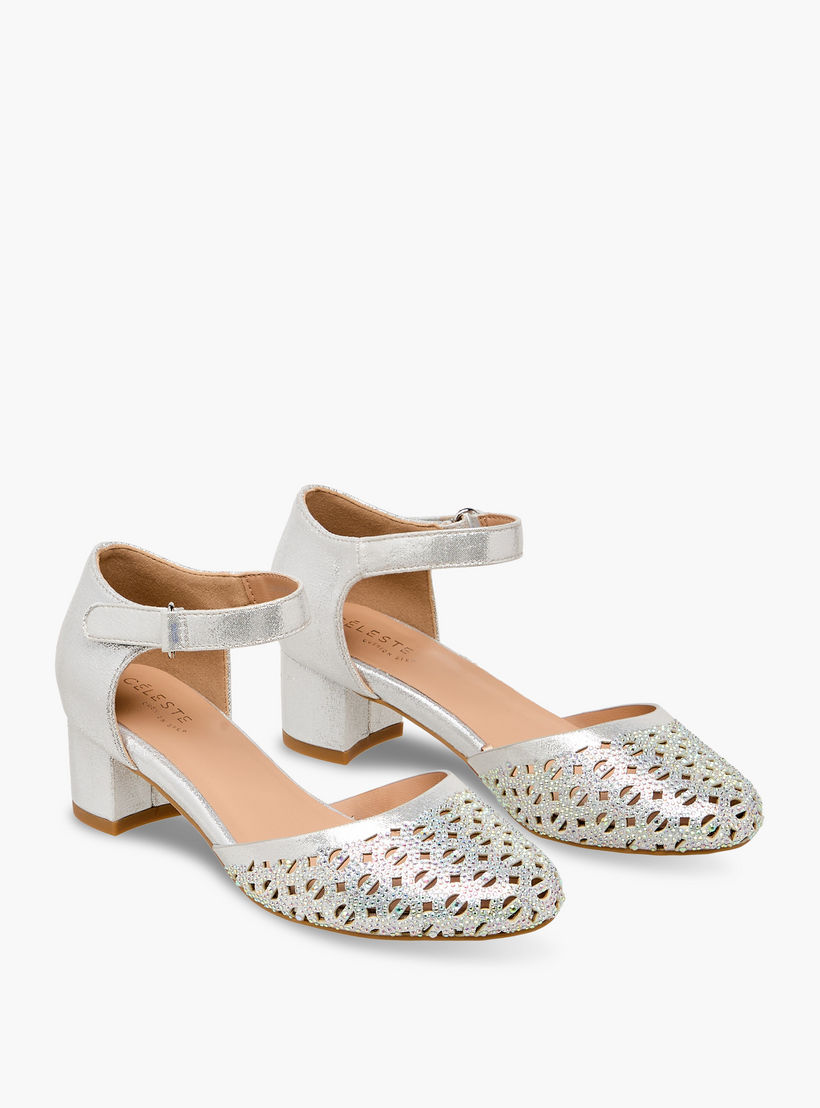 صندل مزين بكعب سميك للبنات من سيليست-girls-shoes-sandals-image-1