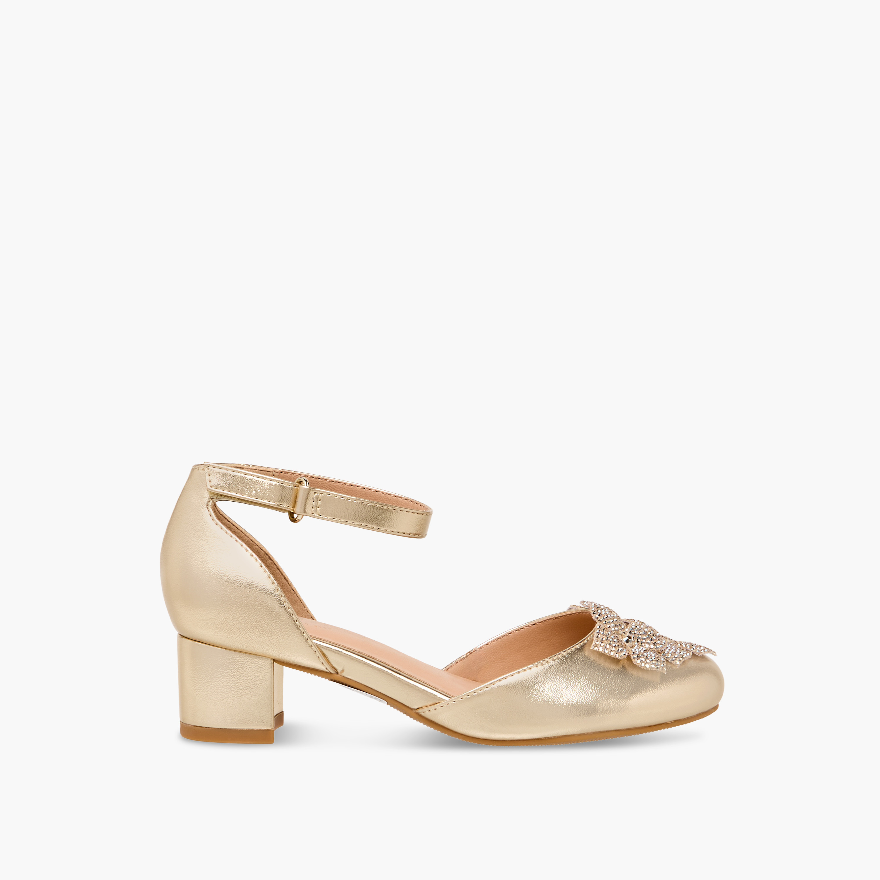 Celeste Girls Floral Embellished Shoes-girls-shoes-sandals-image-3