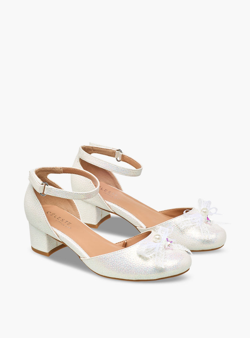 صندل بكعب عريض مزين بفيونكة للبنات من سيليست-girls-shoes-sandals-image-1