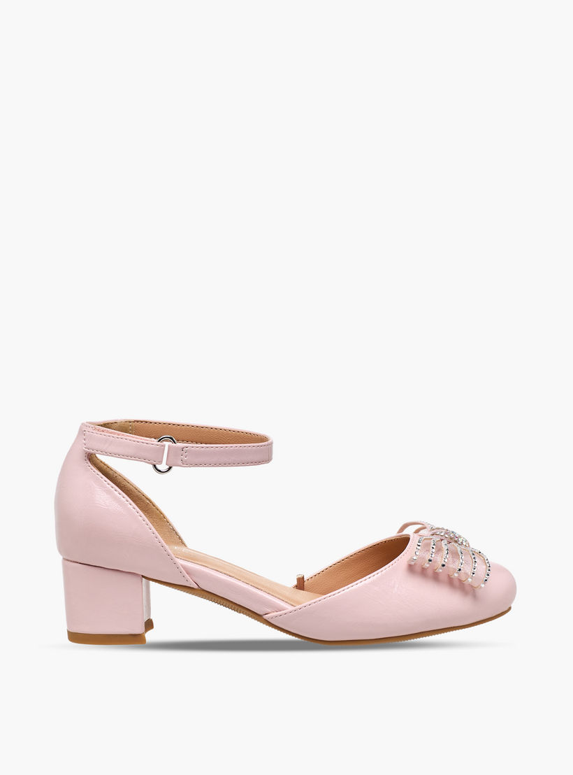 صندل بكعب عريض وبفيونكة مزينة للبنات من سيليست-girls-shoes-sandals-image-3