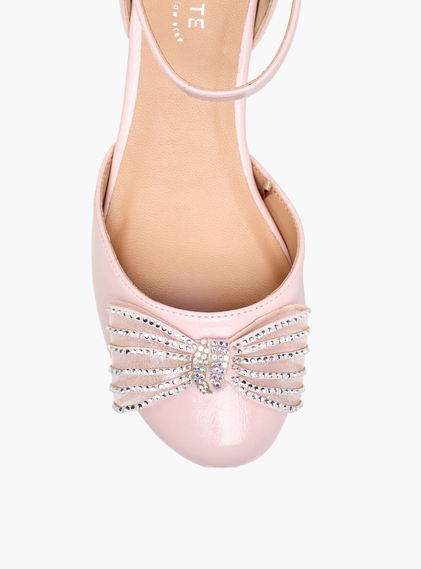 صندل بكعب عريض وبفيونكة مزينة للبنات من سيليست-girls-shoes-sandals-image-4