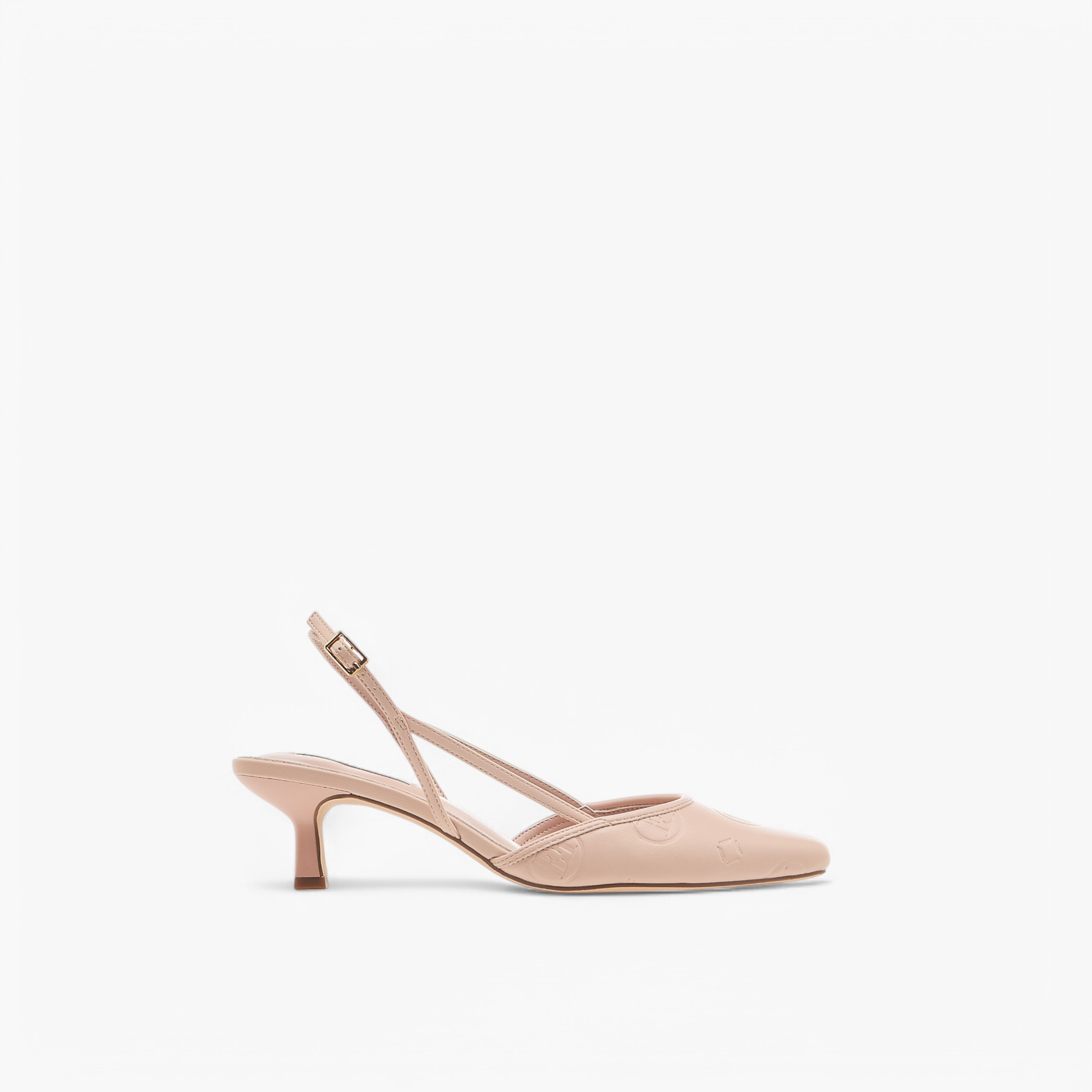 Elle Women's Square Toe Shoes with Buckle Closure and Kitten Heels-women-shoes-sandals-heeled-image-3