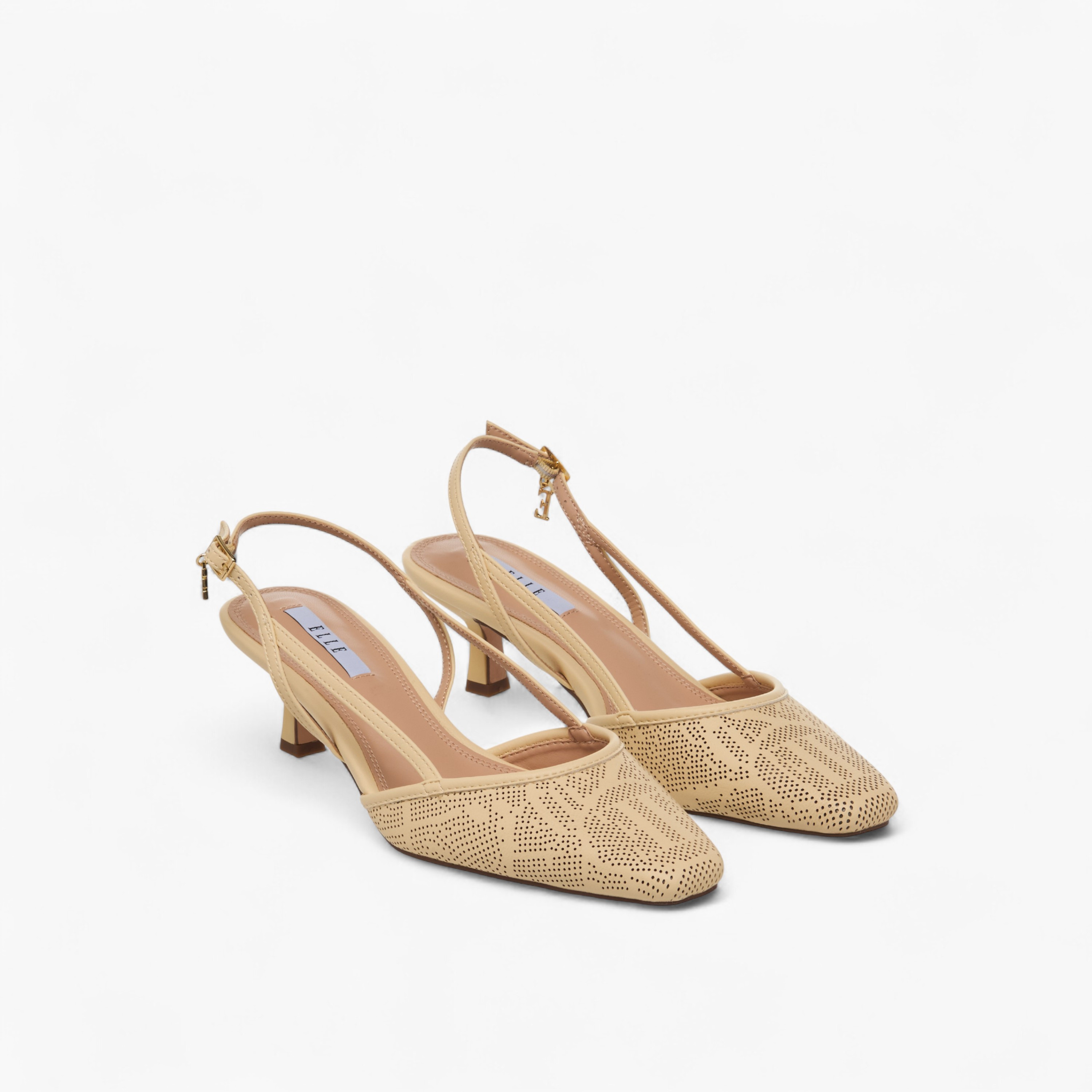 Elle Women Perforated Kitten Heel Sandals-women-shoes-sandals-heeled-image-1