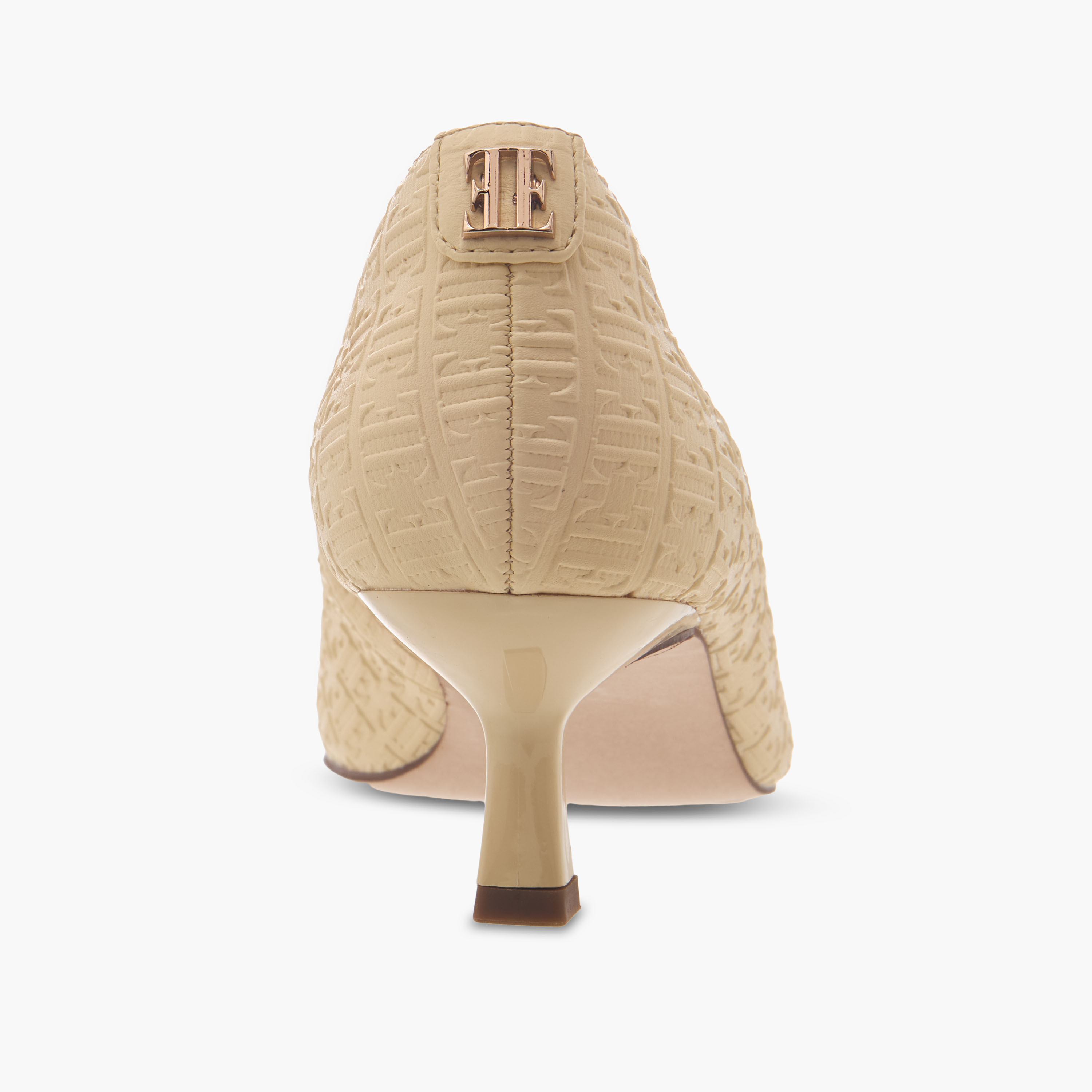Elle Women Monogram Textured Kitten Heel Pumps-women-shoes-heels-image-5