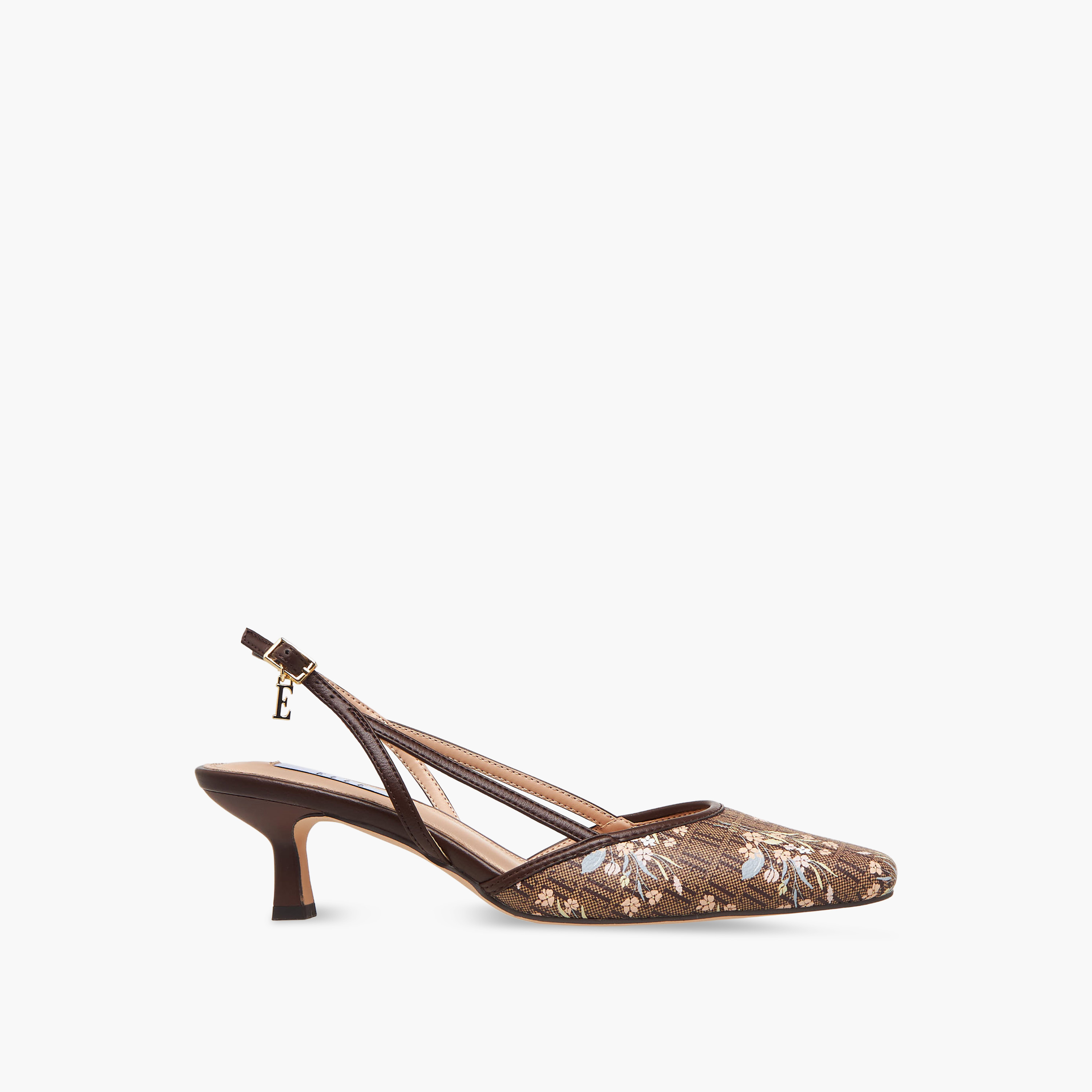 حذاء بكعب صغير بطبعات مونوجرام للنساء من إيل-women-shoes-sandals-heeled-image-3